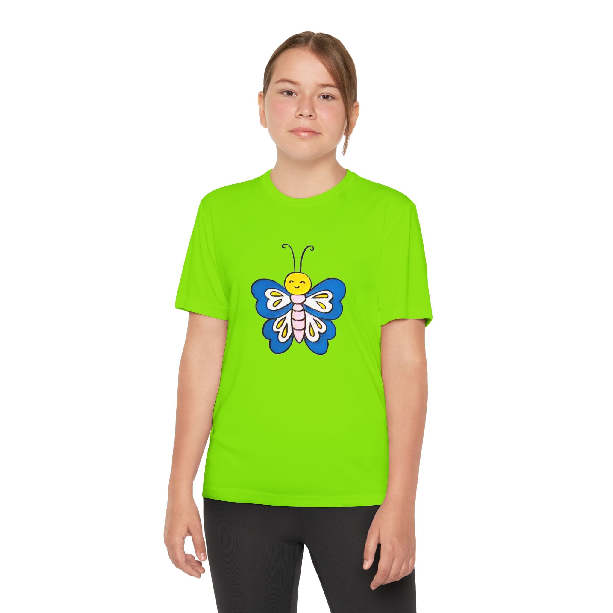 Butterffy Youth T-Shirt Sports Graphic Tee, Cool Athletic Shirt for Kids, Perfect for Sports Events, Team Spirit