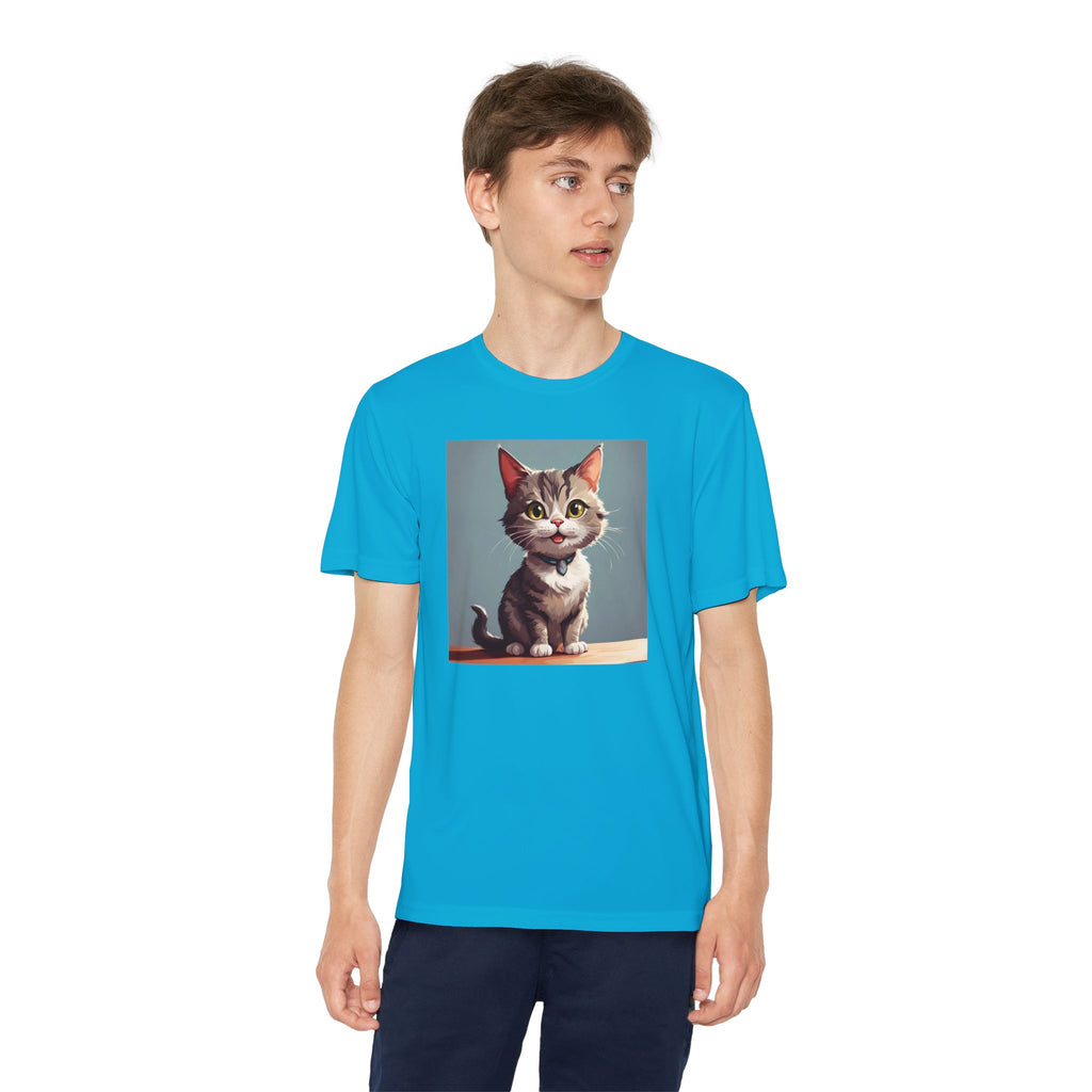 Youth Tee, Cute Kitten Graphic Shirt for Kids, Cat Lover Gift, Animal Theme Top, Children's Clothing, Feline Print Apparel