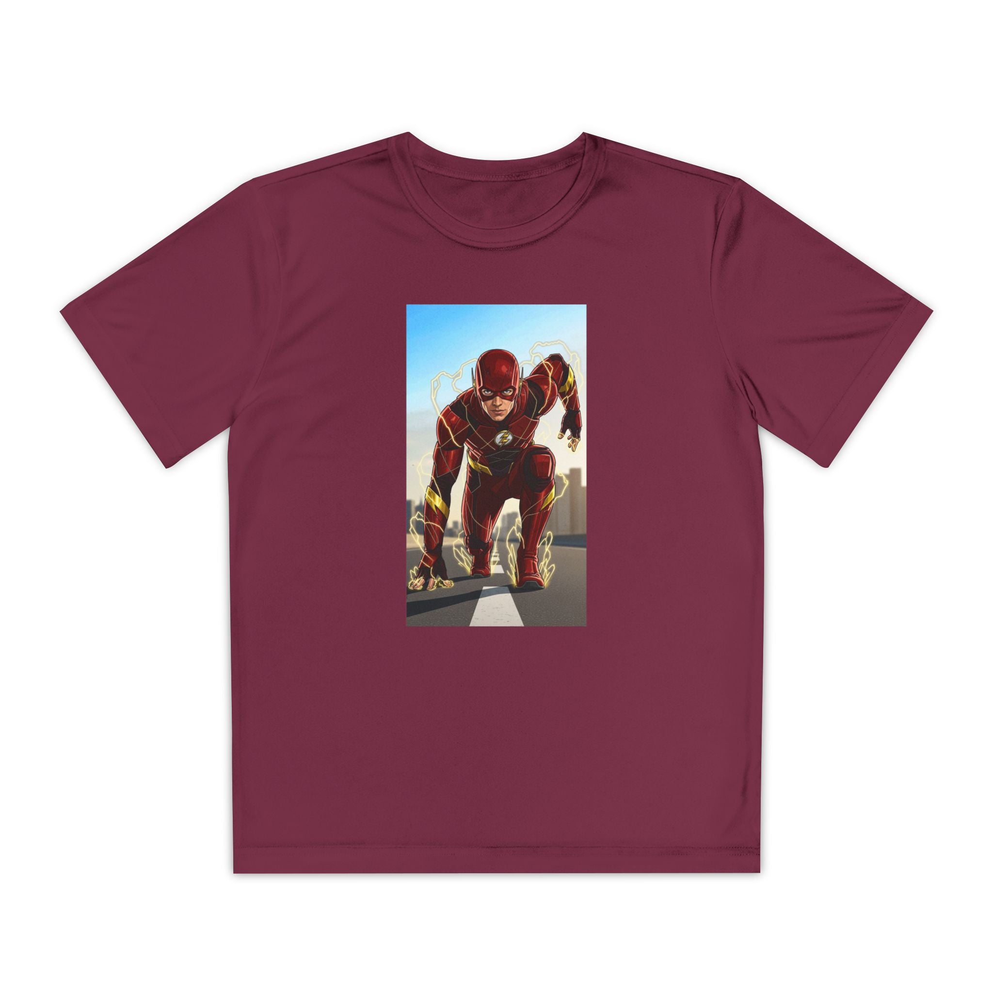 The Flash Superhero Marvel Youth T-Shirt, Kid's Superhero Tee, Children's Graphic Shirt, Comic Book Character Top, Kids Costume Apparel