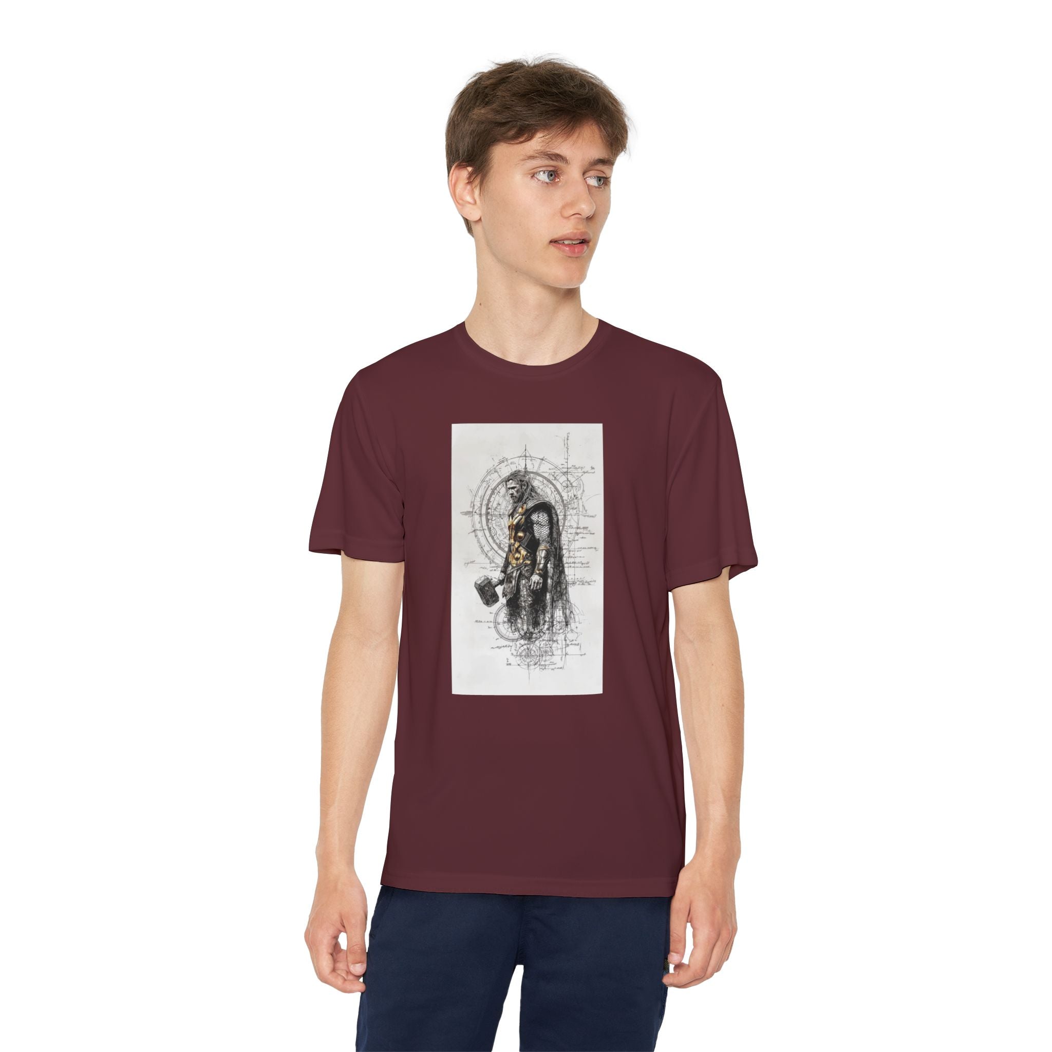 Superhero Youth T-Shirt Sports Graphic Tee, Cool Athletic Shirt for Kids