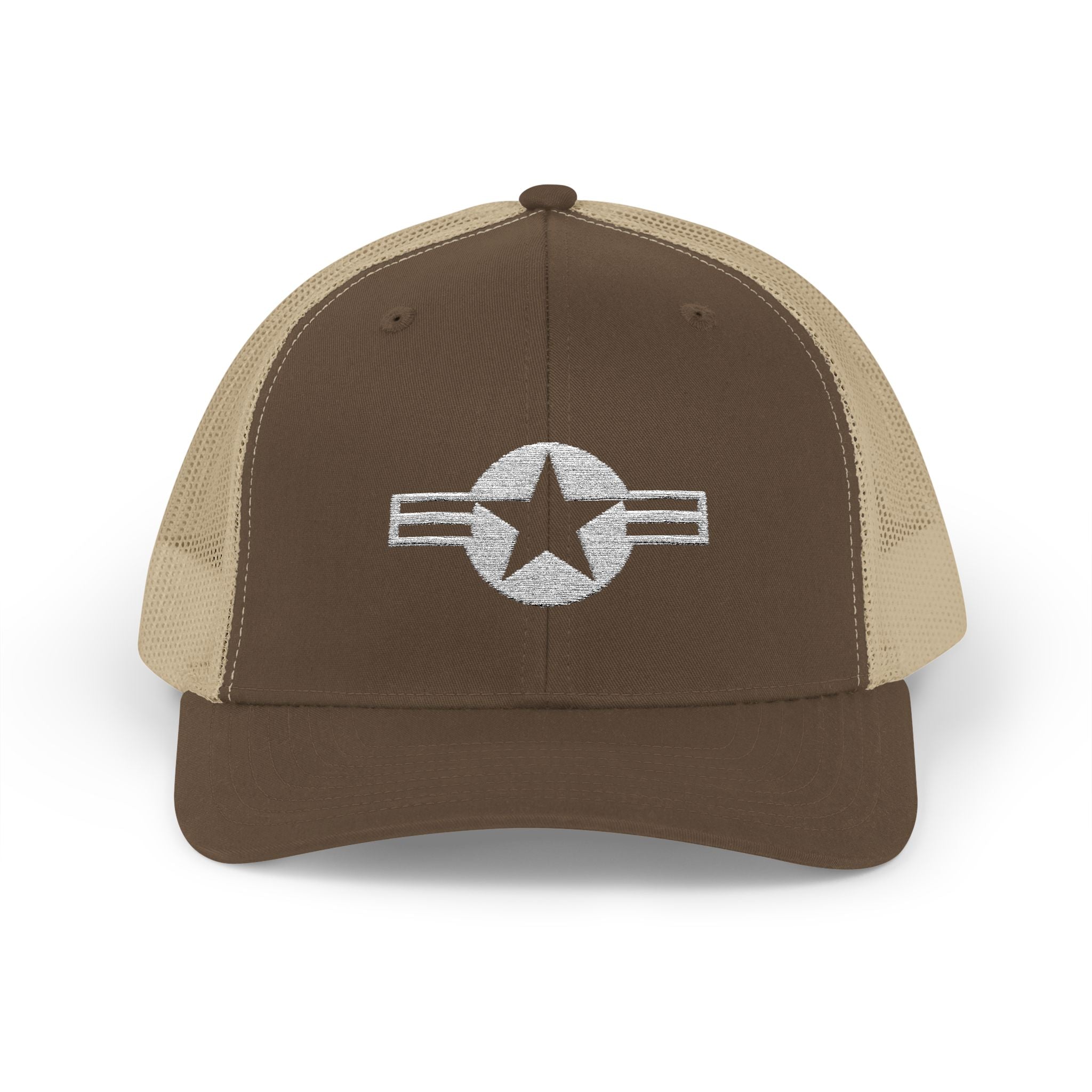 US Air Force Snapback Trucker Cap with Thin Red Line Design, Ideal for First Responders, Supportive Gifts, Memorials, Everyday Wear