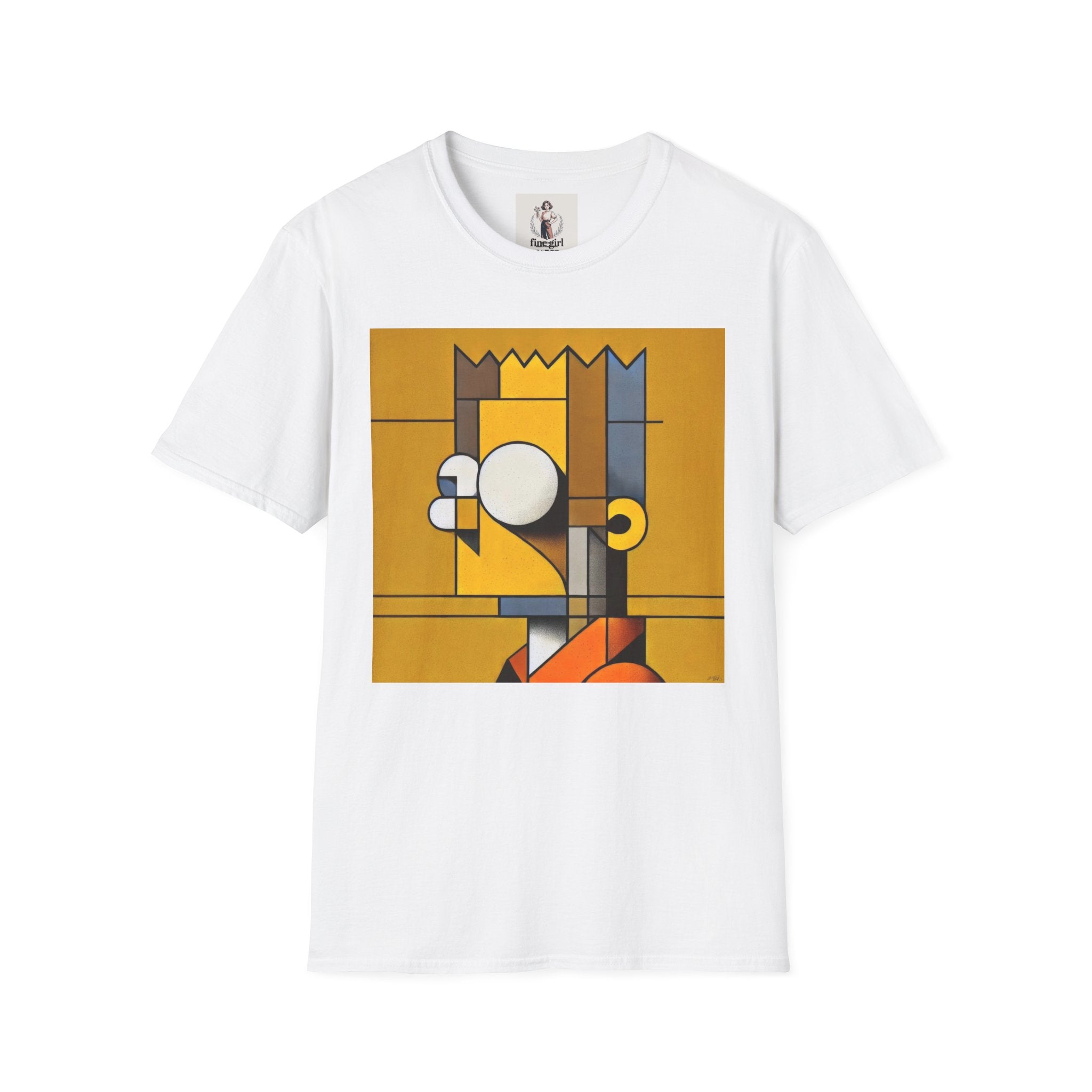 Bart Simpson TV Themed T-Shirt Unisex Softstyle T-Shirt