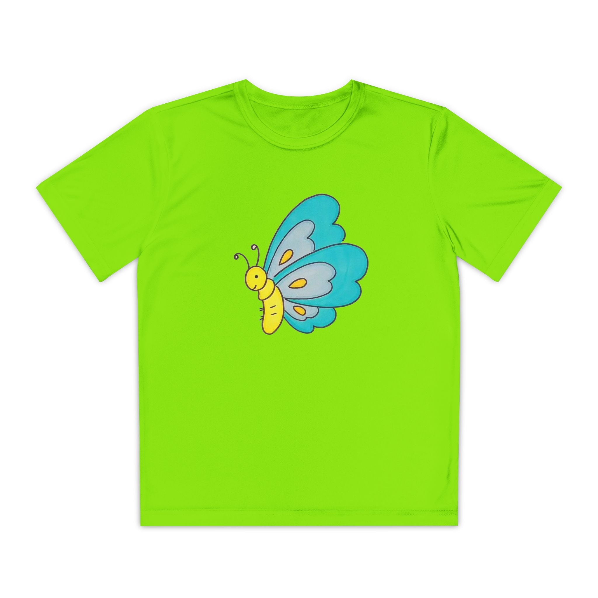 Butterffy Youth T-Shirt Sports Graphic Tee, Cool Athletic Shirt for Kids, Perfect for Sports Events, Team Spirit