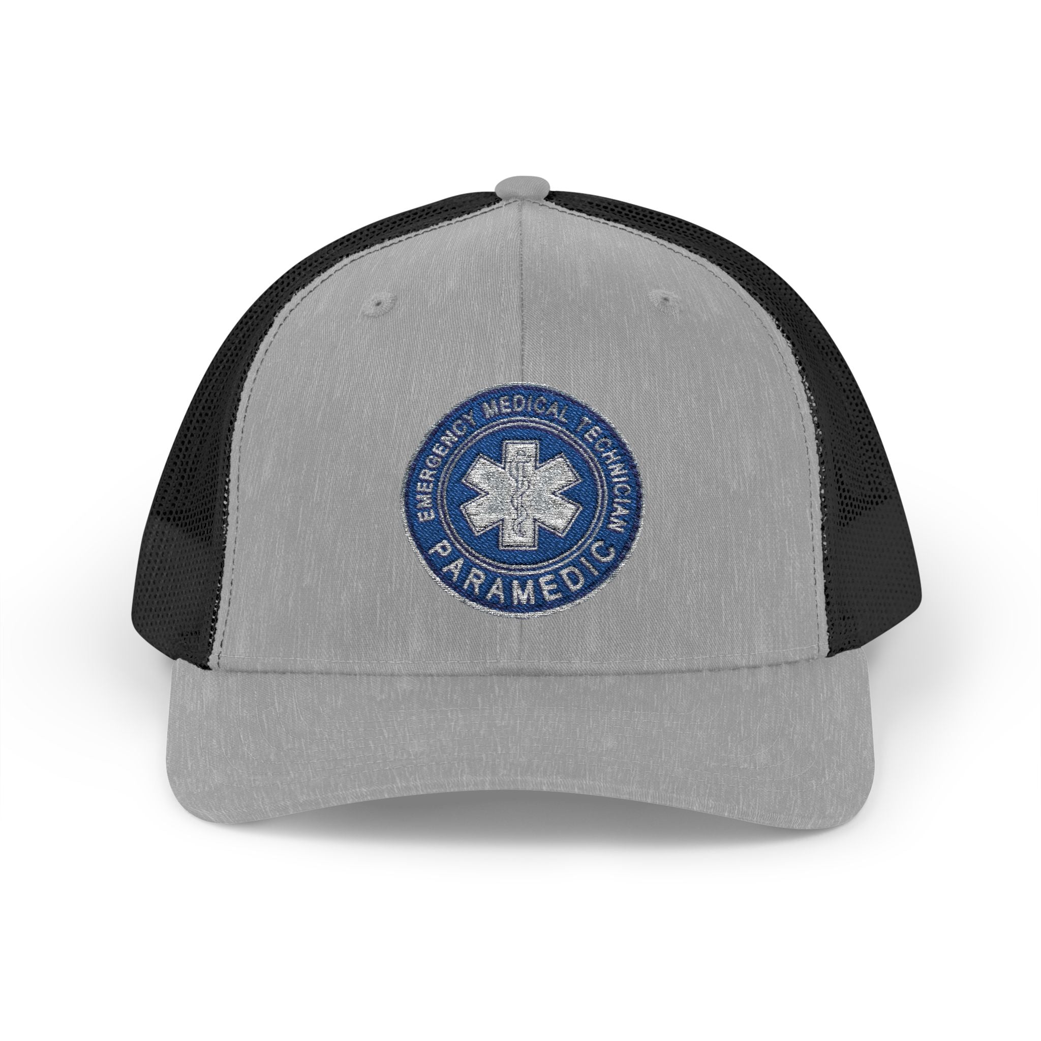 Paramedic Snapback Trucker Cap with Thin Red Line Design, Ideal for First Responders, Supportive Gifts, Memorials, Everyday Wear