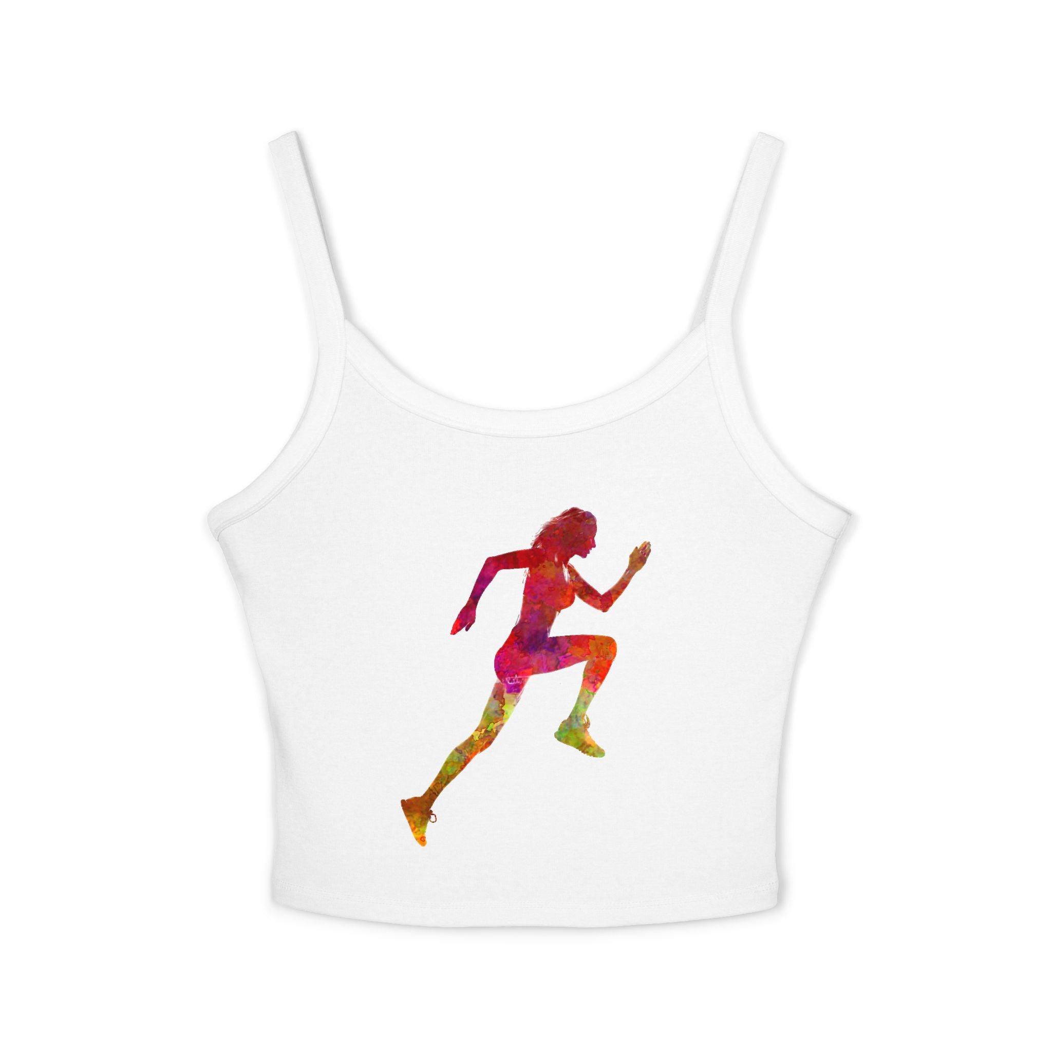 Running Woman Tank Top, Athletic Workout Top, Fitness Sleeveless Shirt, Jogging Muscle Tee, Exercise Gym Cami