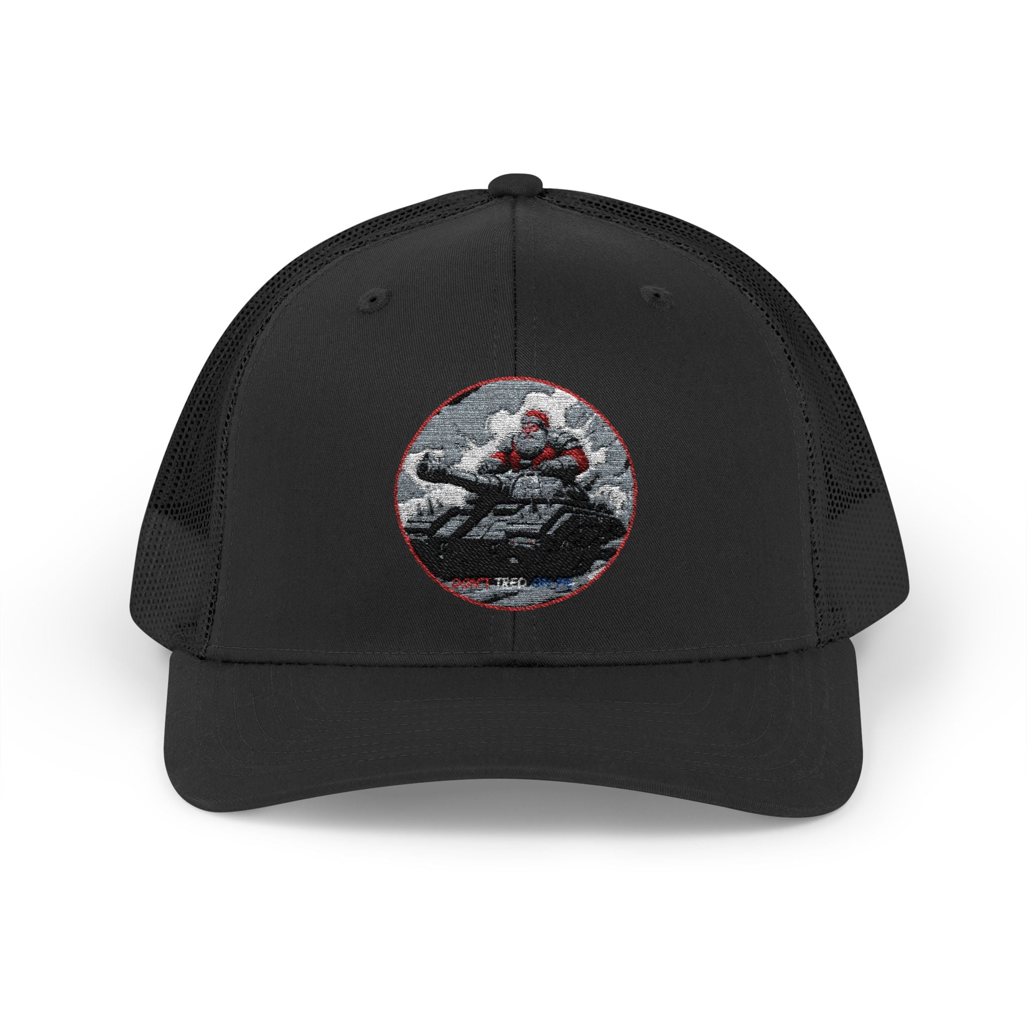Santa Claus On A Tank Christmas Patriotic, Trucker Cap, Patriotic hat, Truckers Hat, Patriotic Accessories