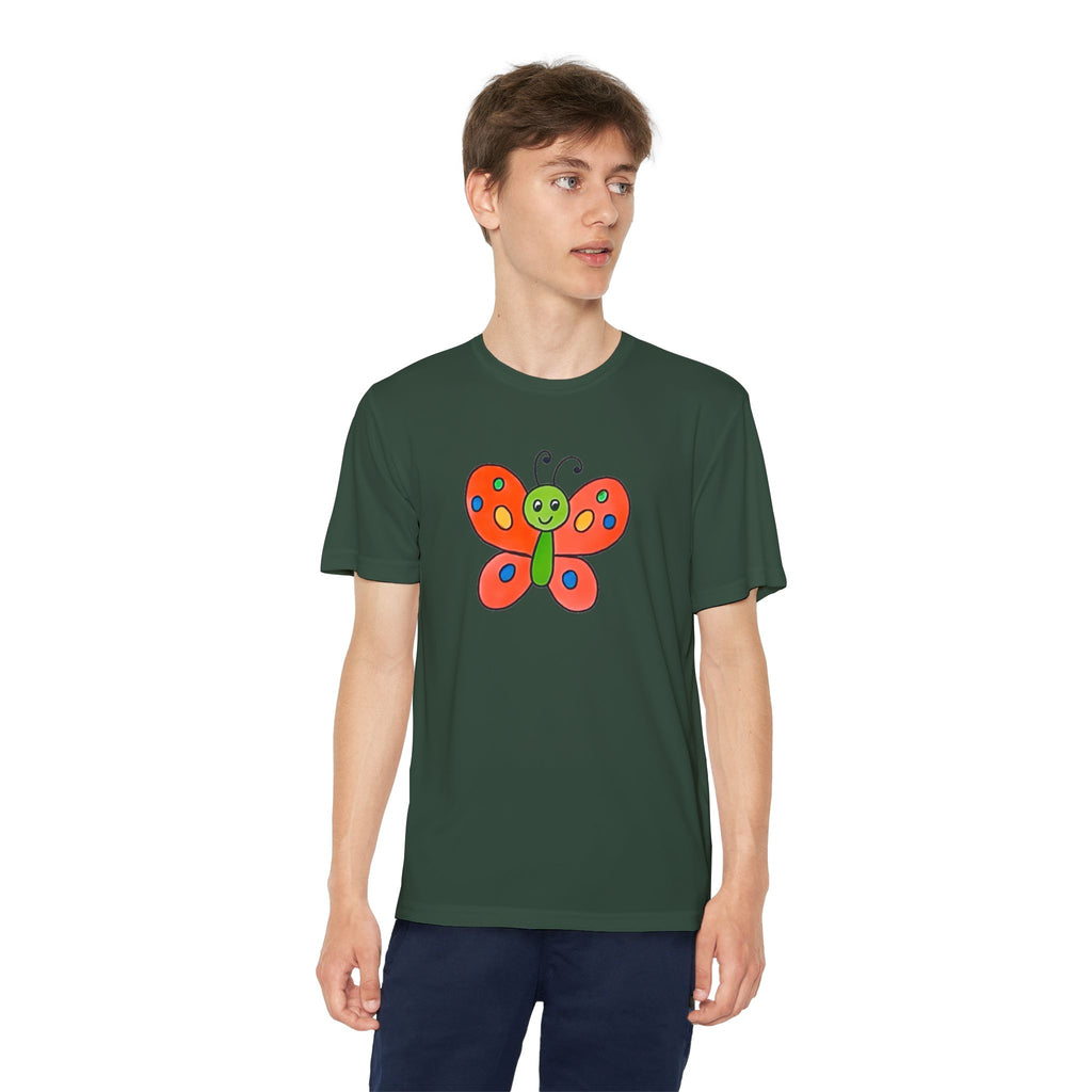 Butterffy Youth T-Shirt Sports Graphic Tee, Cool Athletic Shirt for Kids, Perfect for Sports Events, Team Spirit