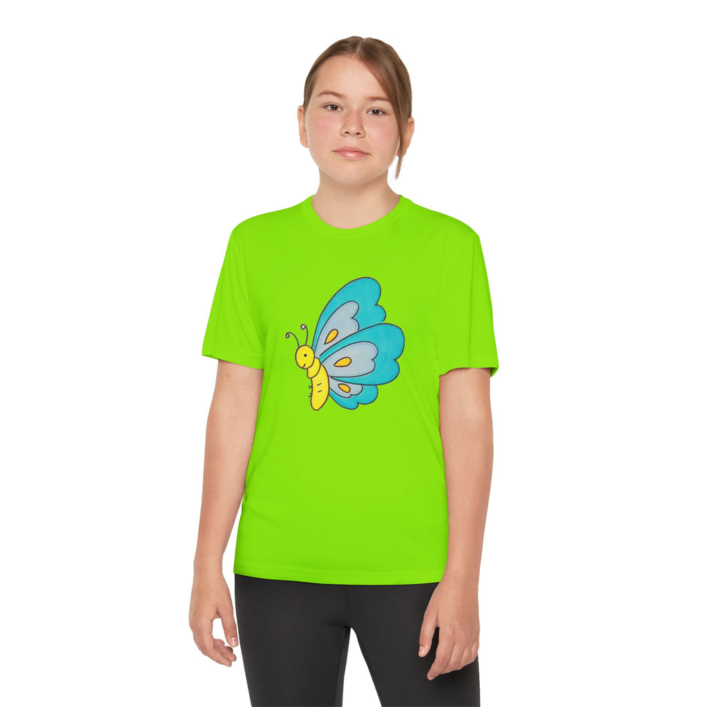Butterffy Youth T-Shirt Sports Graphic Tee, Cool Athletic Shirt for Kids, Perfect for Sports Events, Team Spirit