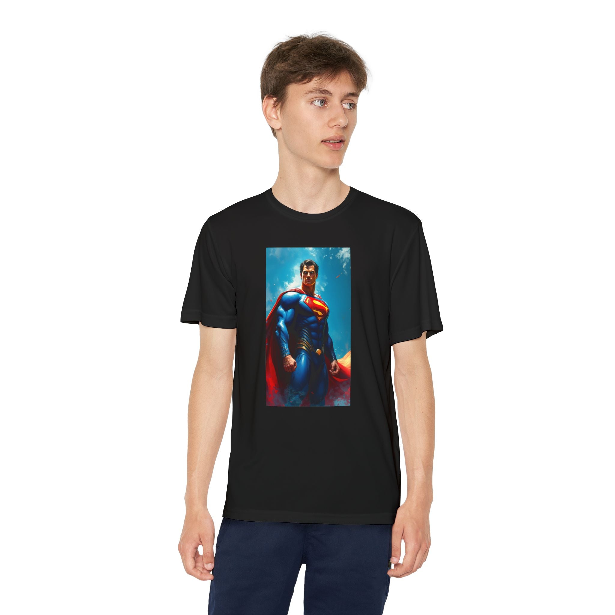 Superman Superhero Marvel T-Shirt, Youth Competitor Tee,  Kids Comic Book Hero Top, Children's Graphic Tee, Youth Super Power T-Shirt