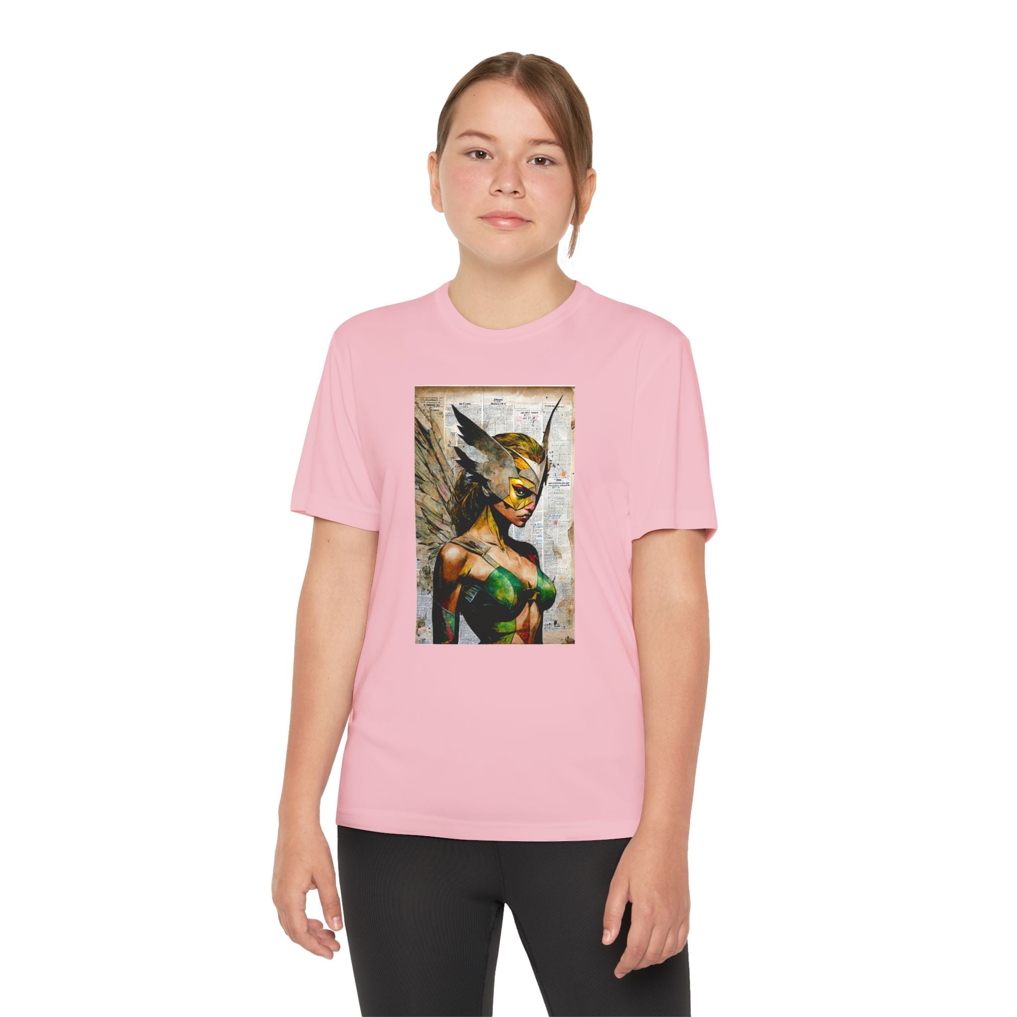 Superhero Youth T-Shirt Sports Graphic Tee, Cool Athletic Shirt for Kids