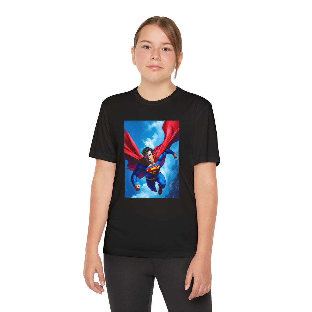 Superman Superhero Marvel T-Shirt, Youth Competitor Tee,  Kids Comic Book Hero Top, Children's Graphic Tee, Youth Super Power T-Shirt