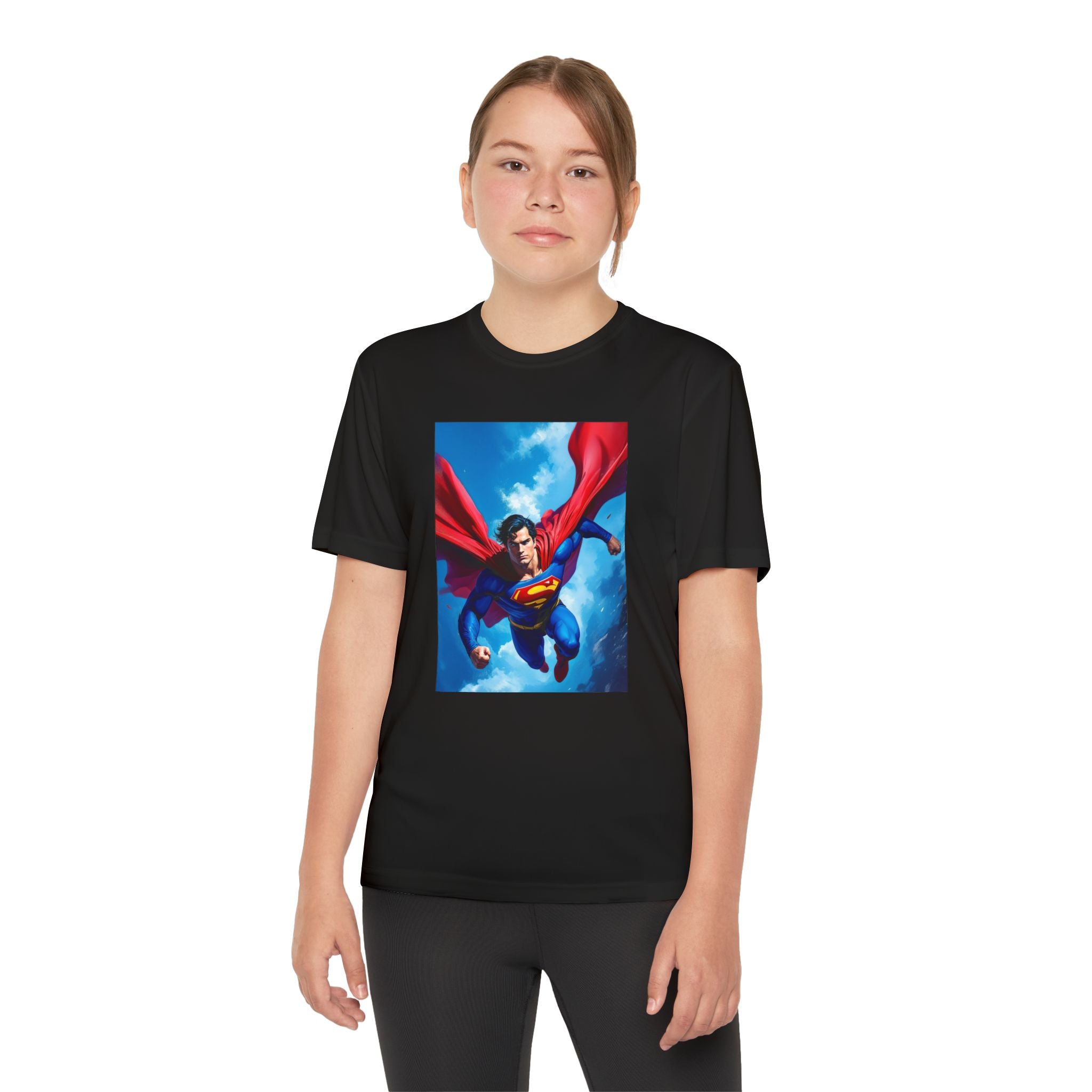 Superman Superhero Marvel T-Shirt, Youth Competitor Tee,  Kids Comic Book Hero Top, Children's Graphic Tee, Youth Super Power T-Shirt
