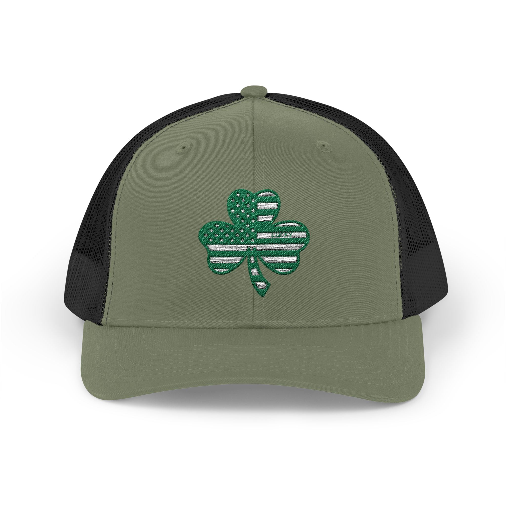 St. Patrick's Day Lucky 4-Leaf Clover Snapback Trucker Cap