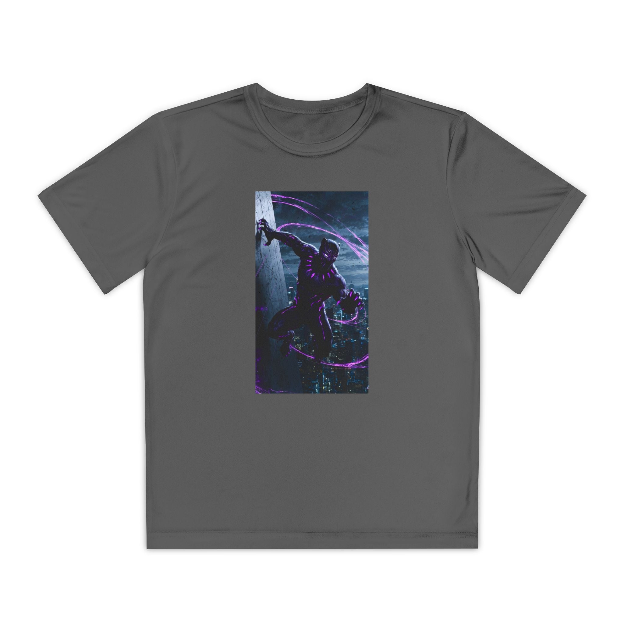 The Black Panther Superhero Marvel Patriotic, Kids Graphic T-Shirt, Boys Hero Top, Girls Comic Book Clothing, Birthday
