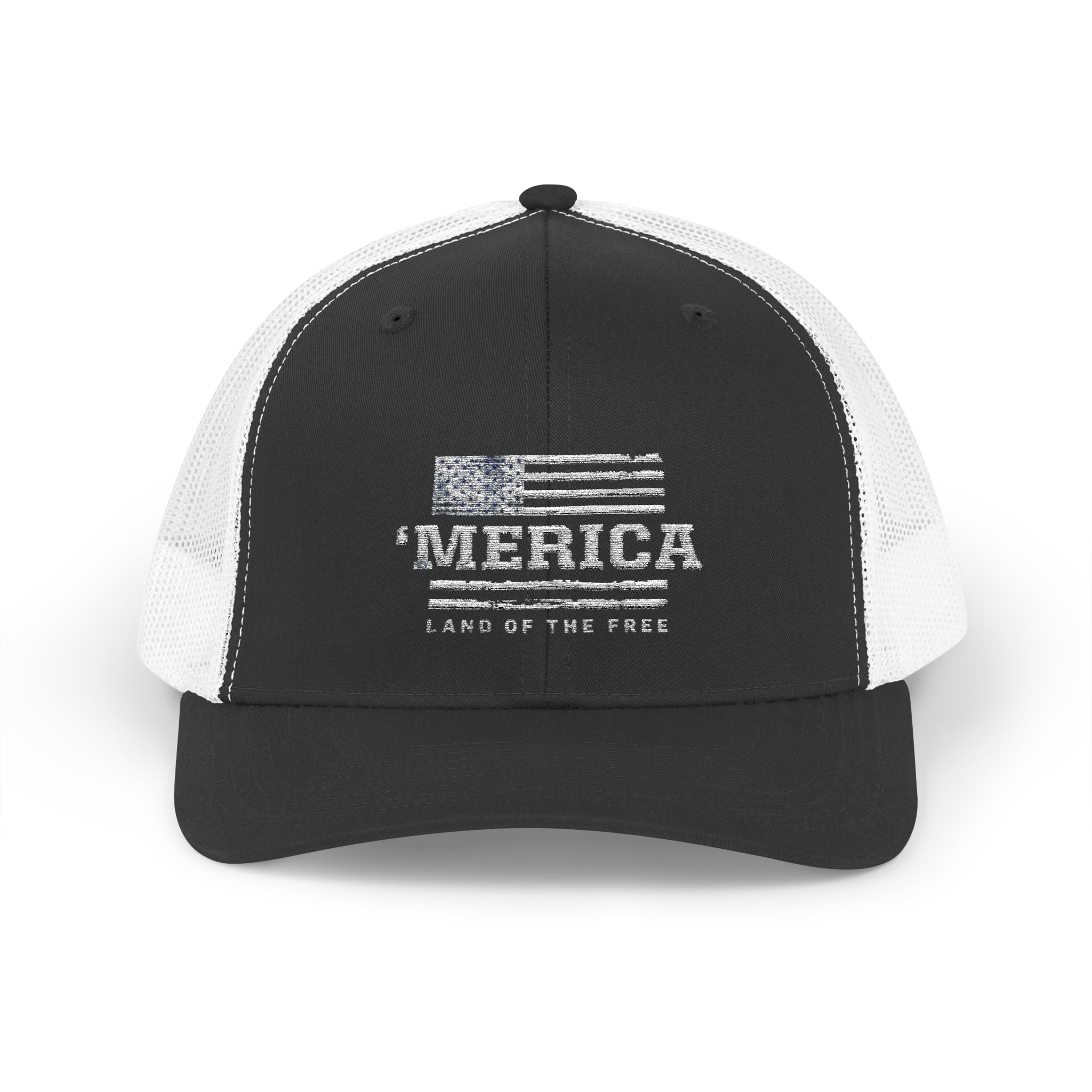 Merica Patriotic Snapback Trucker Cap with Thin Red Line Design, Ideal for First Responders, Supportive Gifts, Memorials, Everyday Wear
