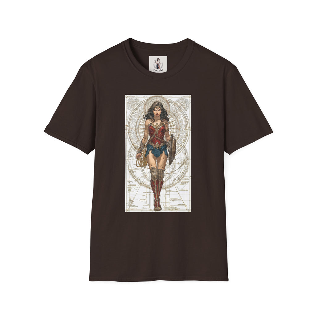 Wonder Woman Superhero Marvel Unisex Softstyle T-Shirt, Comic Book Tee, Geeky Clothing, Cosplay Costume Top