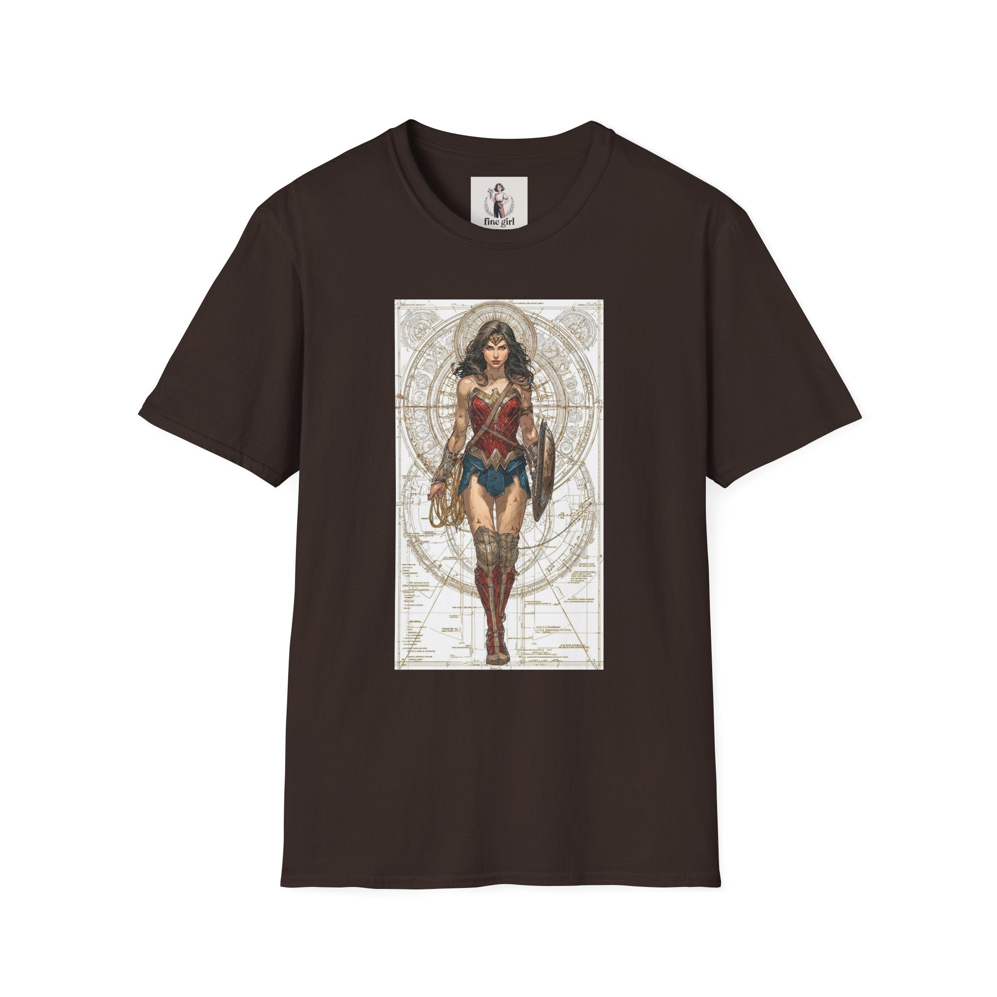 Wonder Woman Superhero Marvel Unisex Softstyle T-Shirt, Comic Book Tee, Geeky Clothing, Cosplay Costume Top