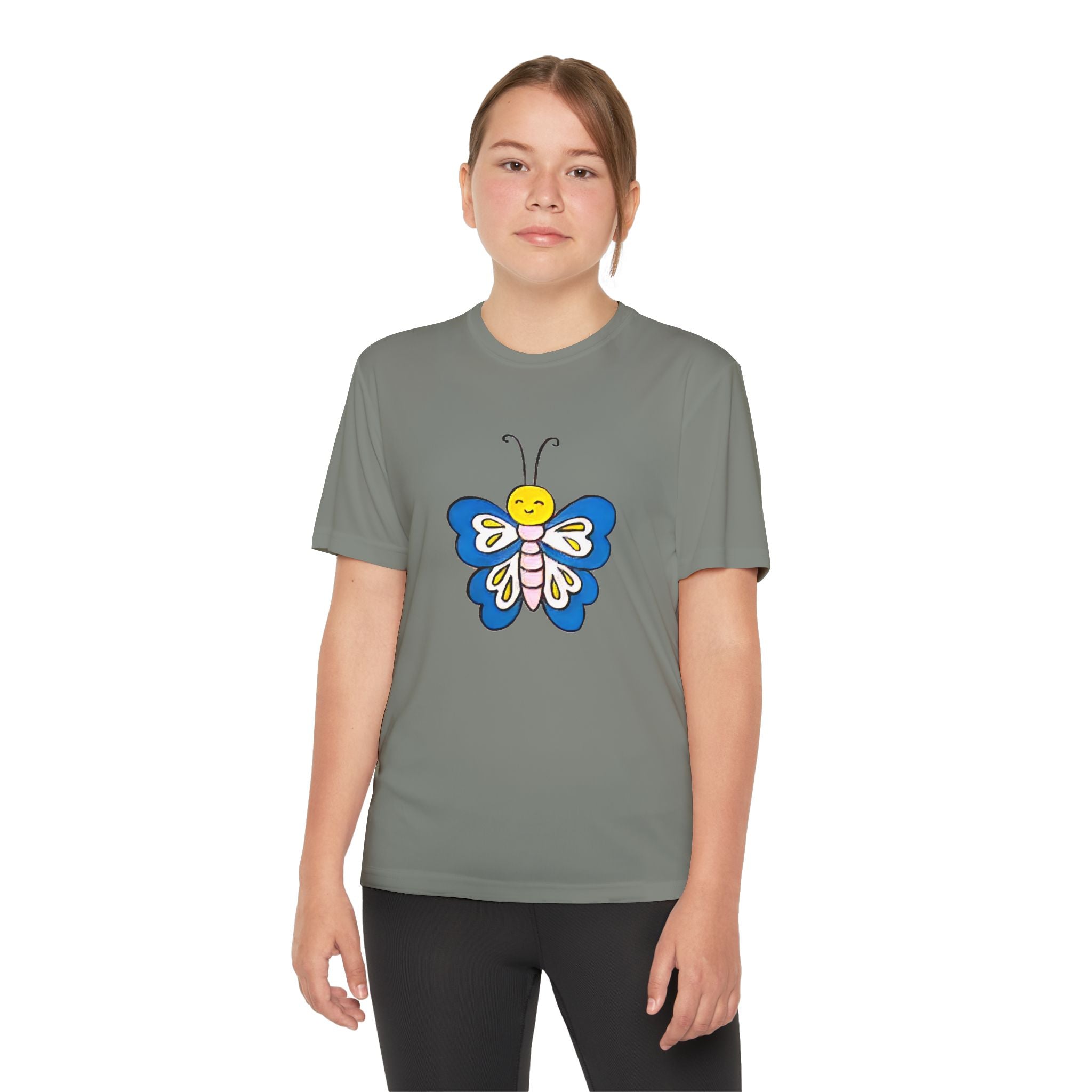 Butterffy Youth T-Shirt Sports Graphic Tee, Cool Athletic Shirt for Kids, Perfect for Sports Events, Team Spirit