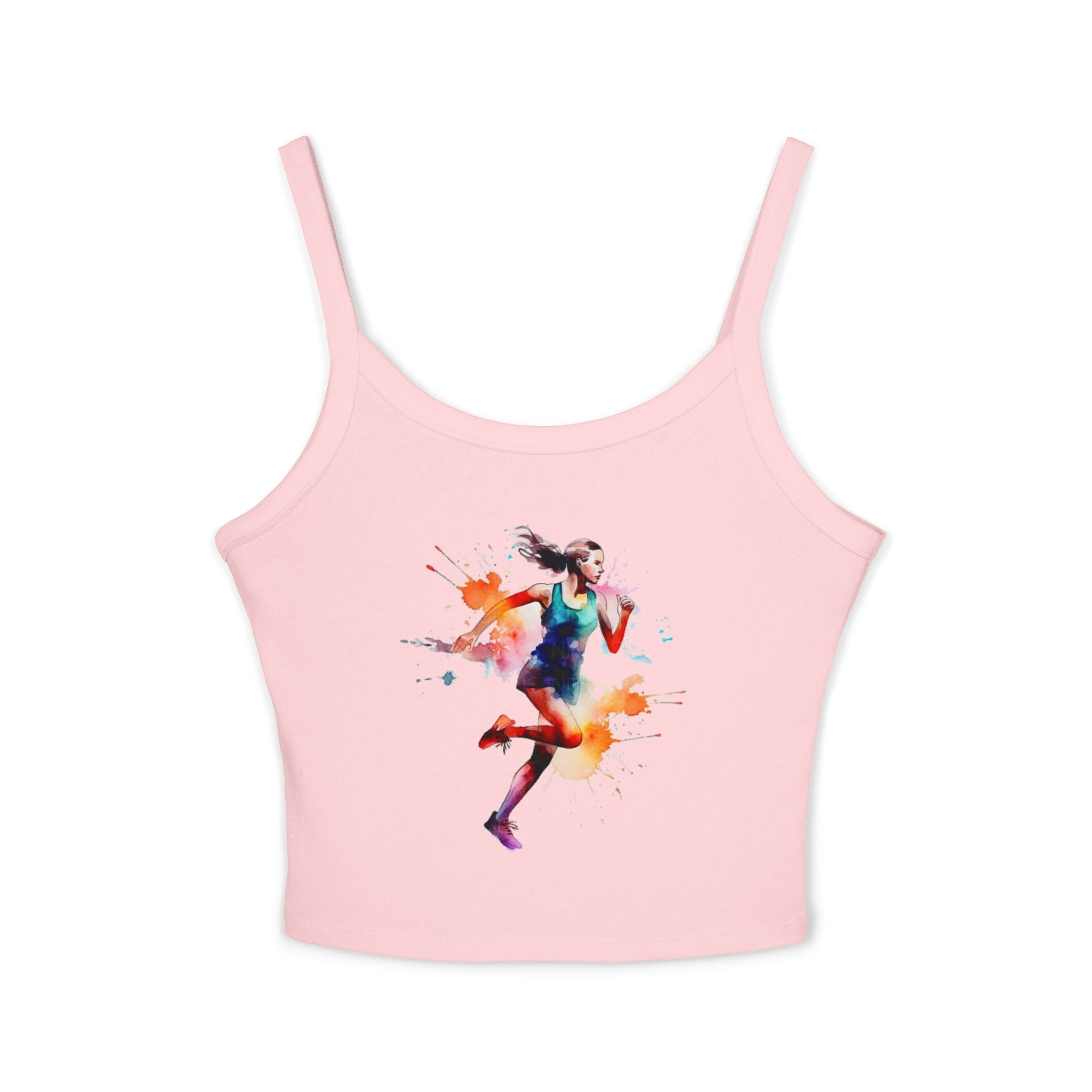 Running Woman Tank Top, Athletic Workout Top, Fitness Sleeveless Shirt, Jogging Muscle Tee, Exercise Gym Cami