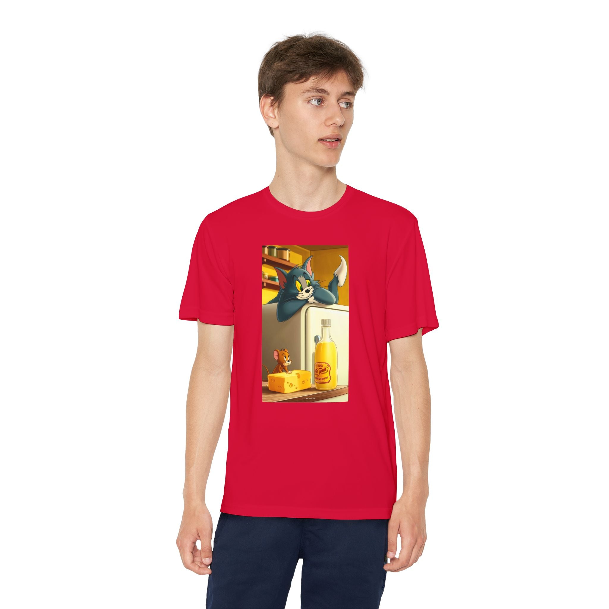 Youth Competitor Tee with Tom And Jerry design, Cartoon Graphic Kid's T-Shirt, Kids Tee, Children's Clothing, Funny Tee for Boys and Girls