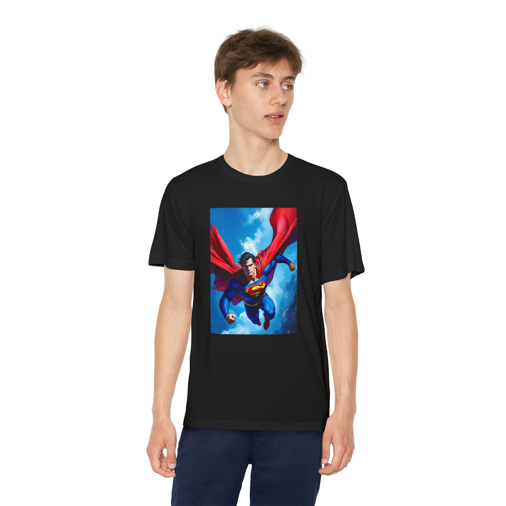 Superman Superhero Marvel T-Shirt, Youth Competitor Tee,  Kids Comic Book Hero Top, Children's Graphic Tee, Youth Super Power T-Shirt