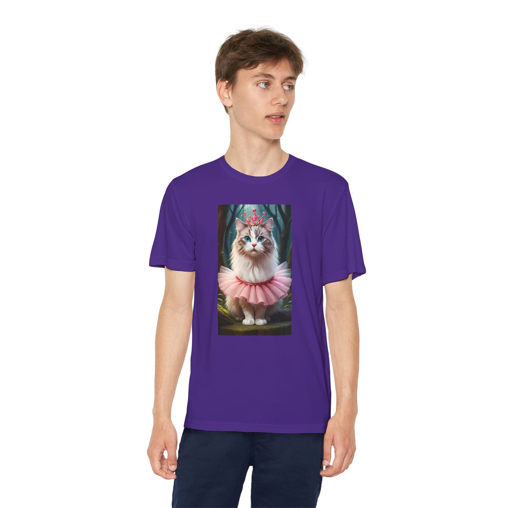 Graphic Tee, Cute Cartoon Kitten, Kids Animal Lover Shirt, Kitty Princess Design, Youth Tee for Girls and Boys, Funny Cat Shirt, Gift for