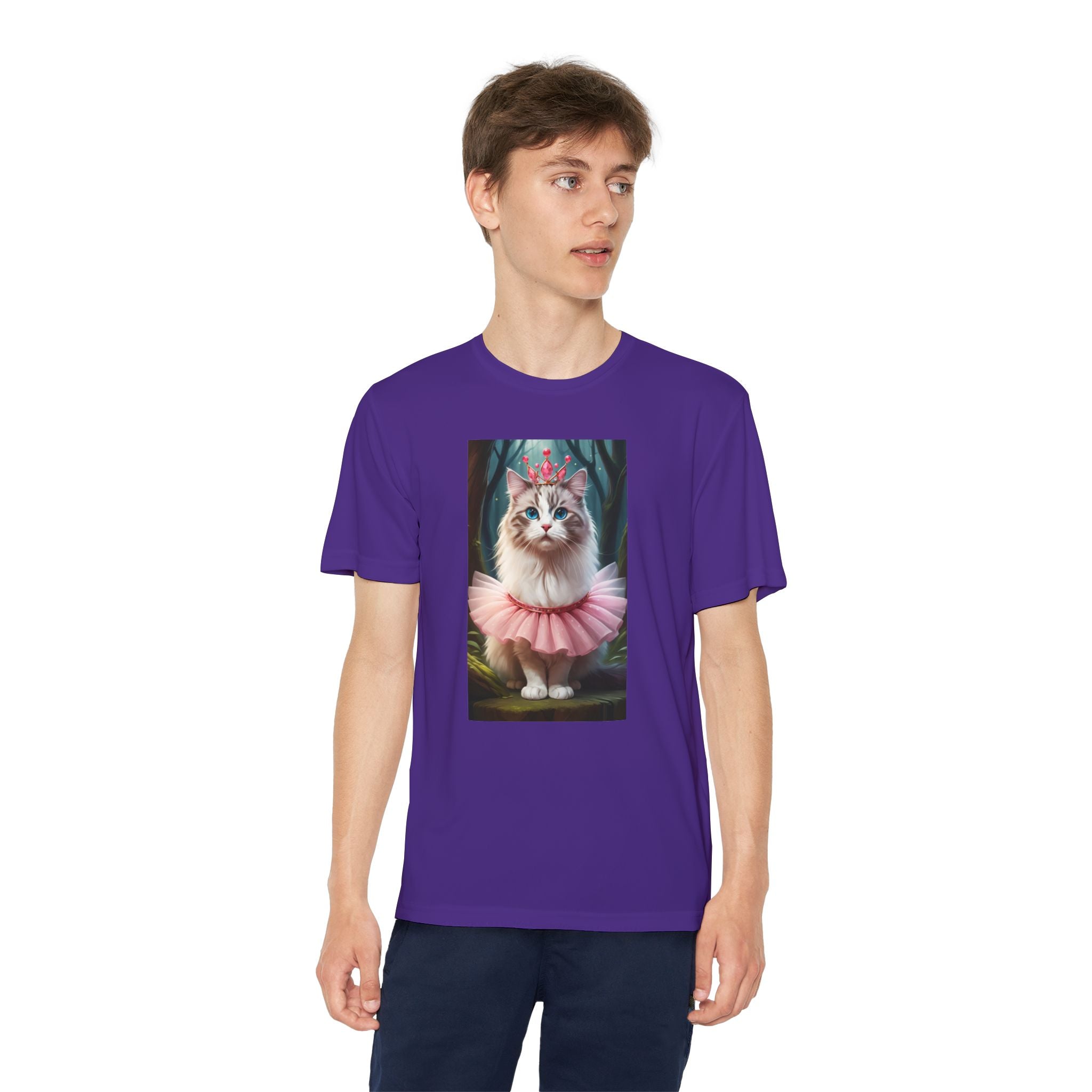 Graphic Tee, Cute Cartoon Kitten, Kids Animal Lover Shirt, Kitty Princess Design, Youth Tee for Girls and Boys, Funny Cat Shirt, Gift for