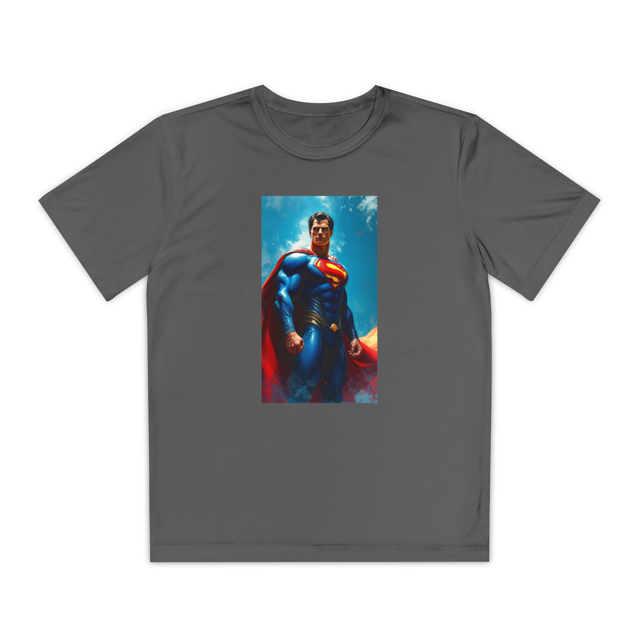 Superman Superhero Marvel T-Shirt, Youth Competitor Tee,  Kids Comic Book Hero Top, Children's Graphic Tee, Youth Super Power T-Shirt