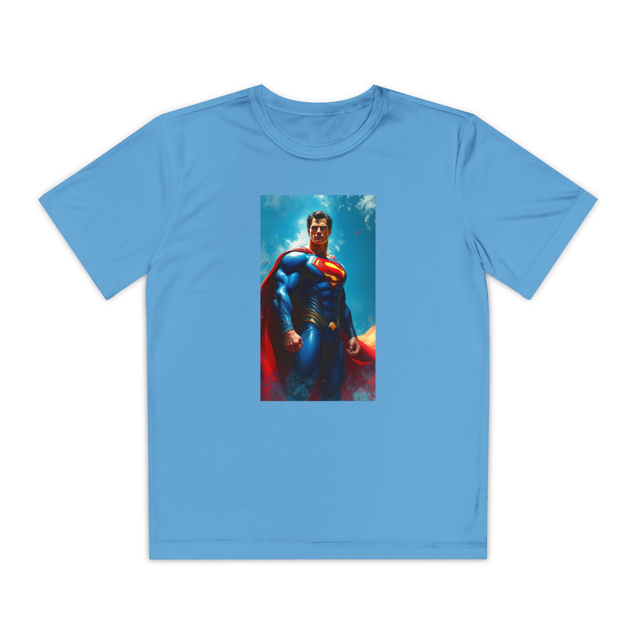 Superman Superhero Marvel T-Shirt, Youth Competitor Tee,  Kids Comic Book Hero Top, Children's Graphic Tee, Youth Super Power T-Shirt
