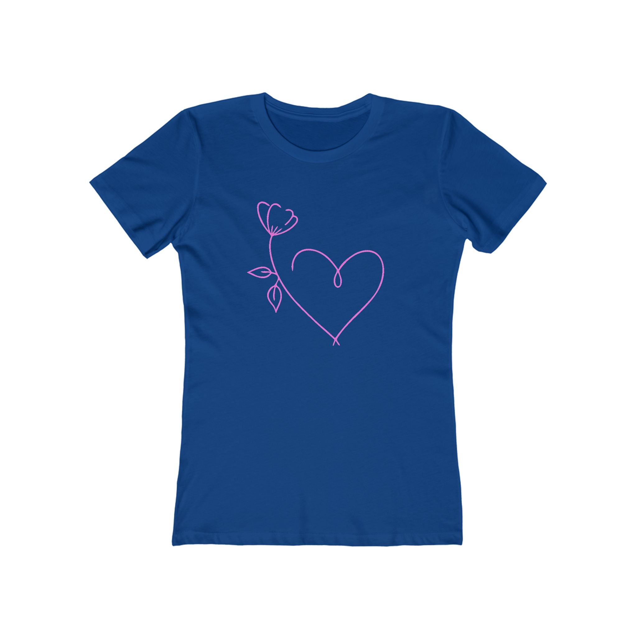 Heart Chic Women's Boyfriend Tee, Casual Outfits, Gift for Her, Weekend Wear, Trendy Style, Everyday Comfort