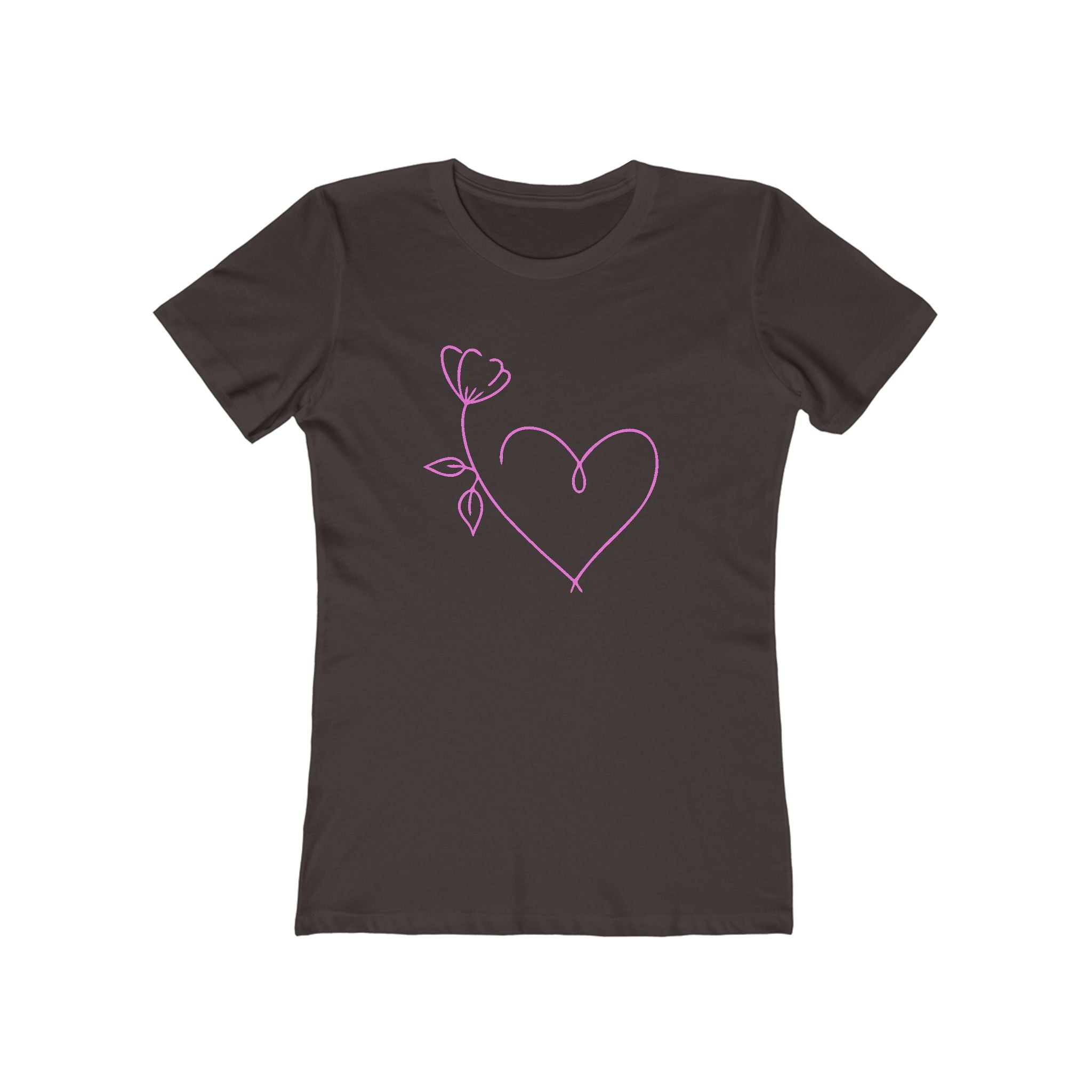 Heart Chic Women's Boyfriend Tee, Casual Outfits, Gift for Her, Weekend Wear, Trendy Style, Everyday Comfort