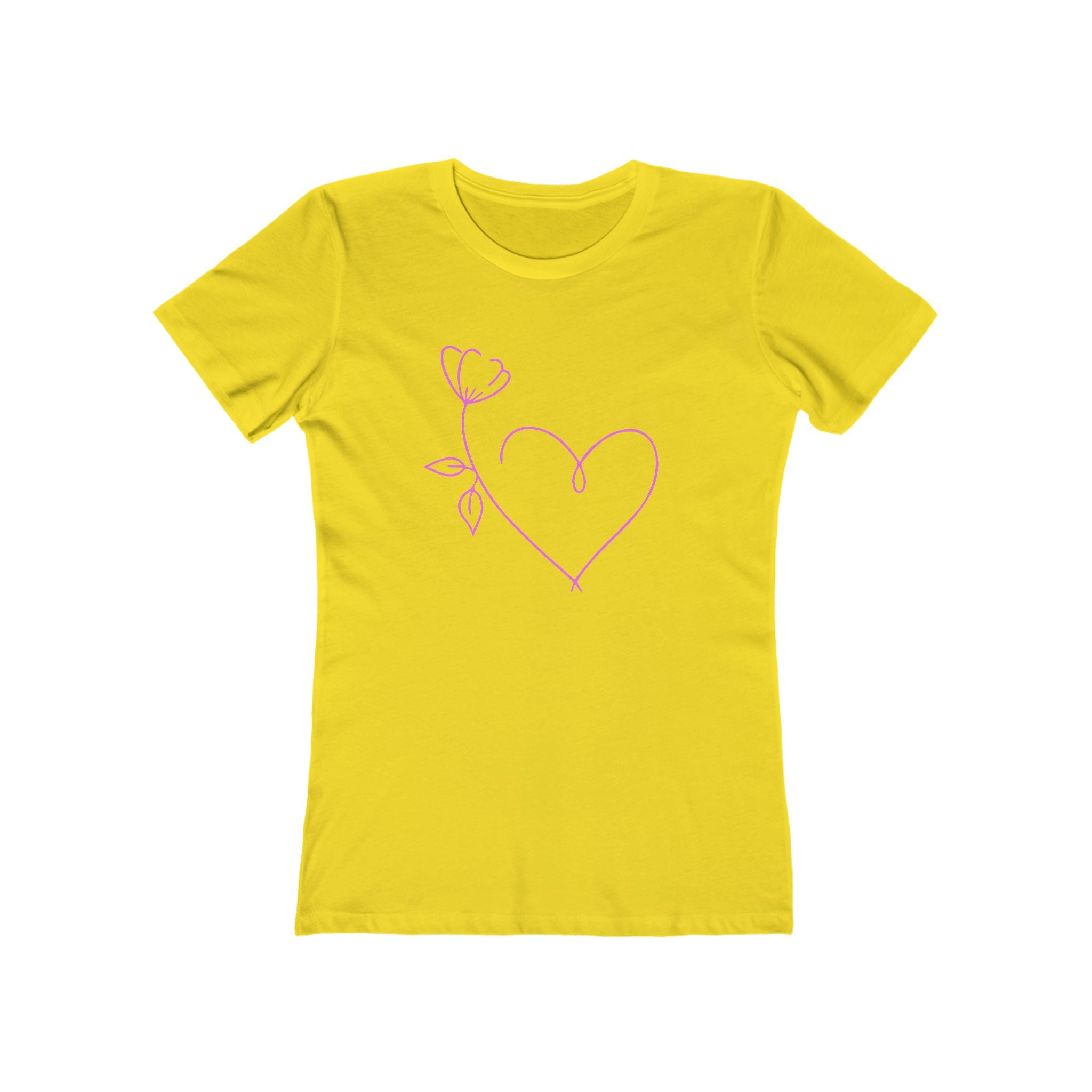 Heart Chic Women's Boyfriend Tee, Casual Outfits, Gift for Her, Weekend Wear, Trendy Style, Everyday Comfort