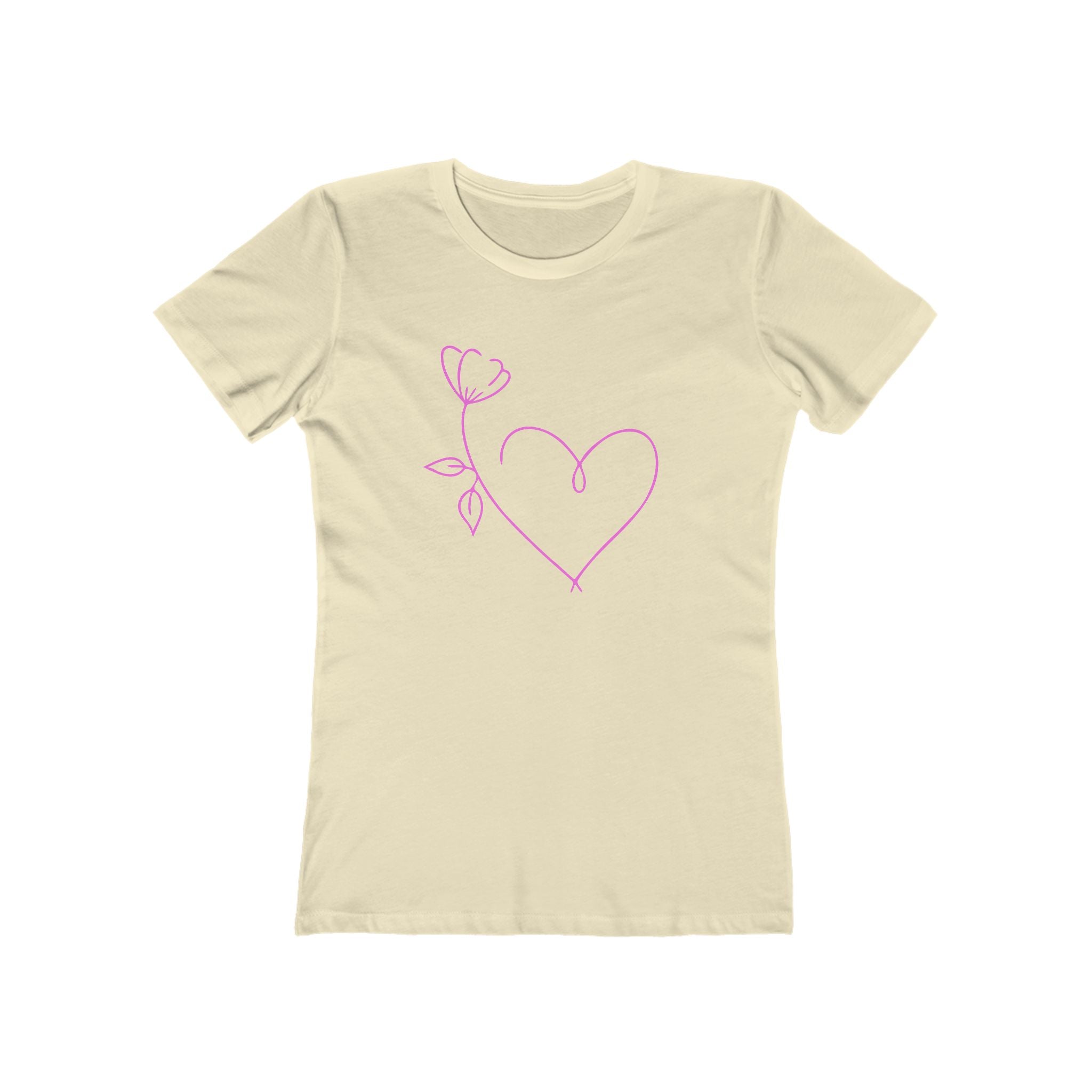 Heart Chic Women's Boyfriend Tee, Casual Outfits, Gift for Her, Weekend Wear, Trendy Style, Everyday Comfort