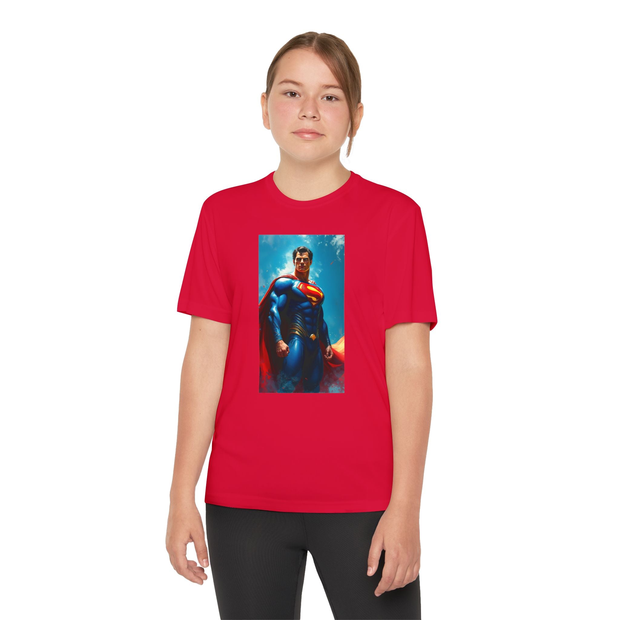 Superman Superhero Marvel T-Shirt, Youth Competitor Tee,  Kids Comic Book Hero Top, Children's Graphic Tee, Youth Super Power T-Shirt