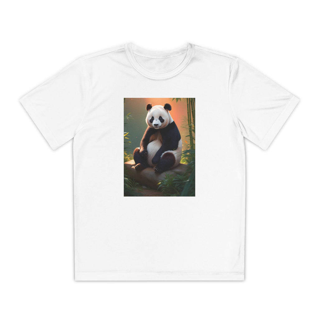 Panda Youth Tee Shirt, Kids Animal Graphic Top, Cute Black and White Tee, Children's Zoo Theme Shirt, Bamboo Bear Shirt, Kid's Nature Gift