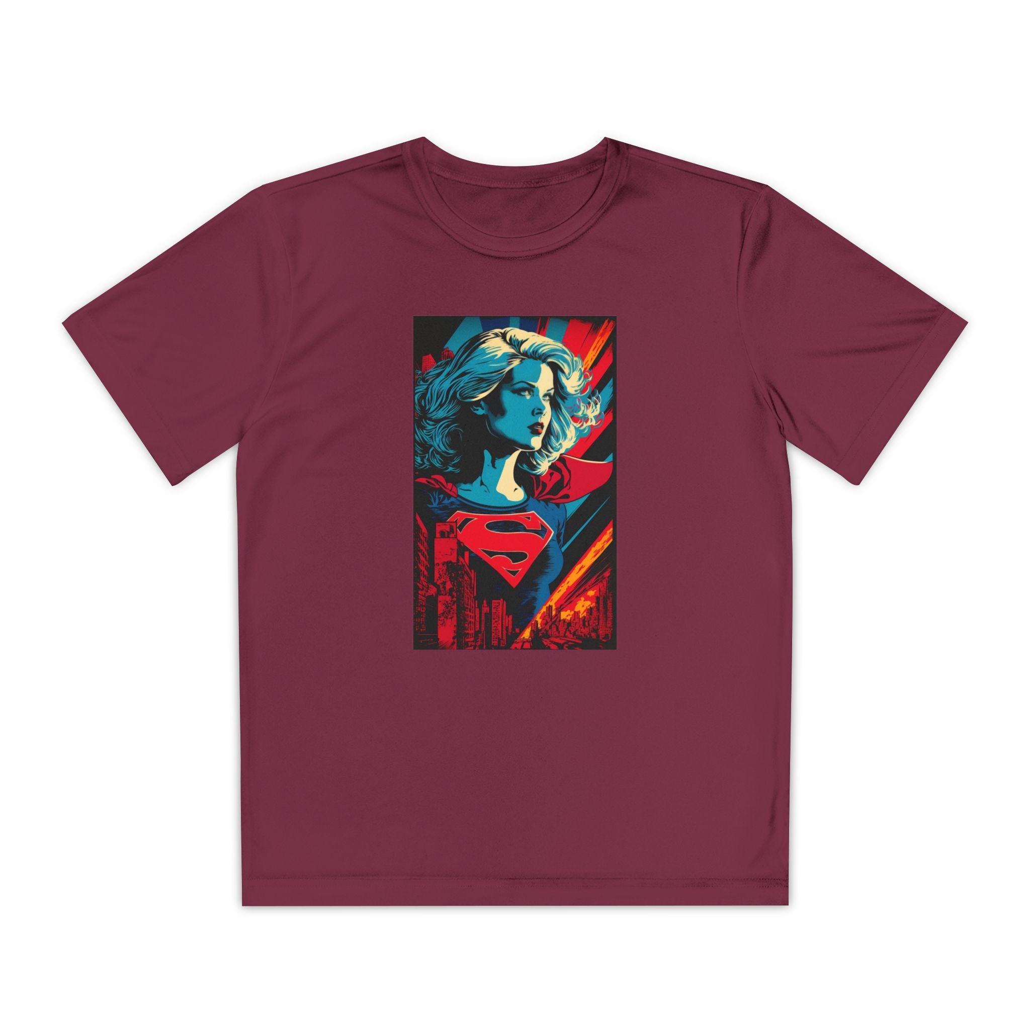 Superhero Youth T-Shirt Sports Graphic Tee, Cool Athletic Shirt for Kids