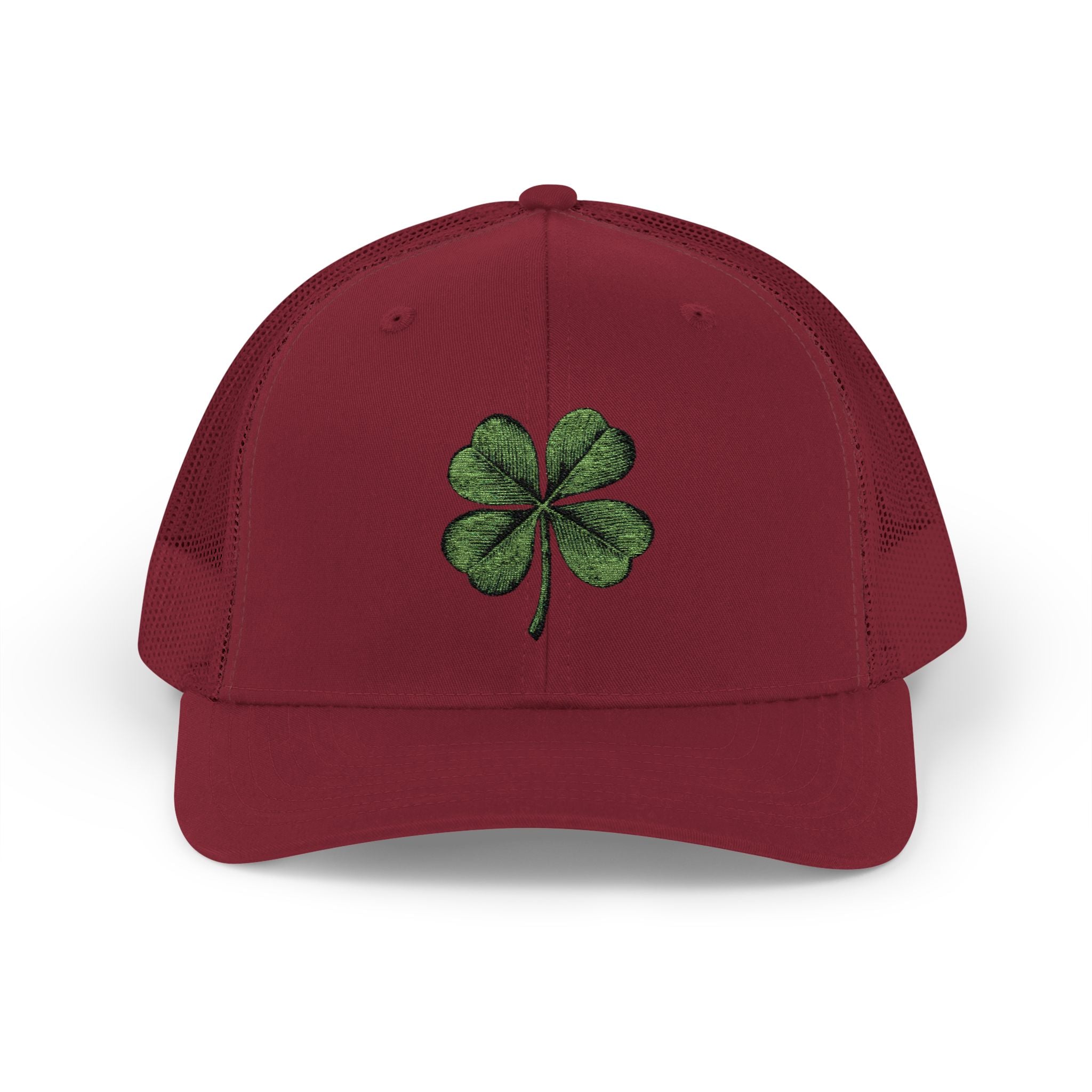 St. Patrick's Day Lucky 4-Leaf Clover Snapback Trucker Cap