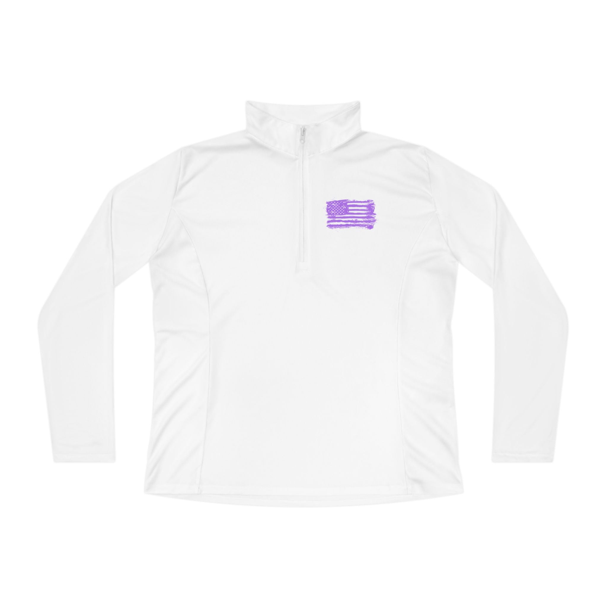 Ladies Quarter-Zip Pullover with Motivational Running Design, Athletic Apparel, Activewear, Sportswear, Fitness Gift, Running Top