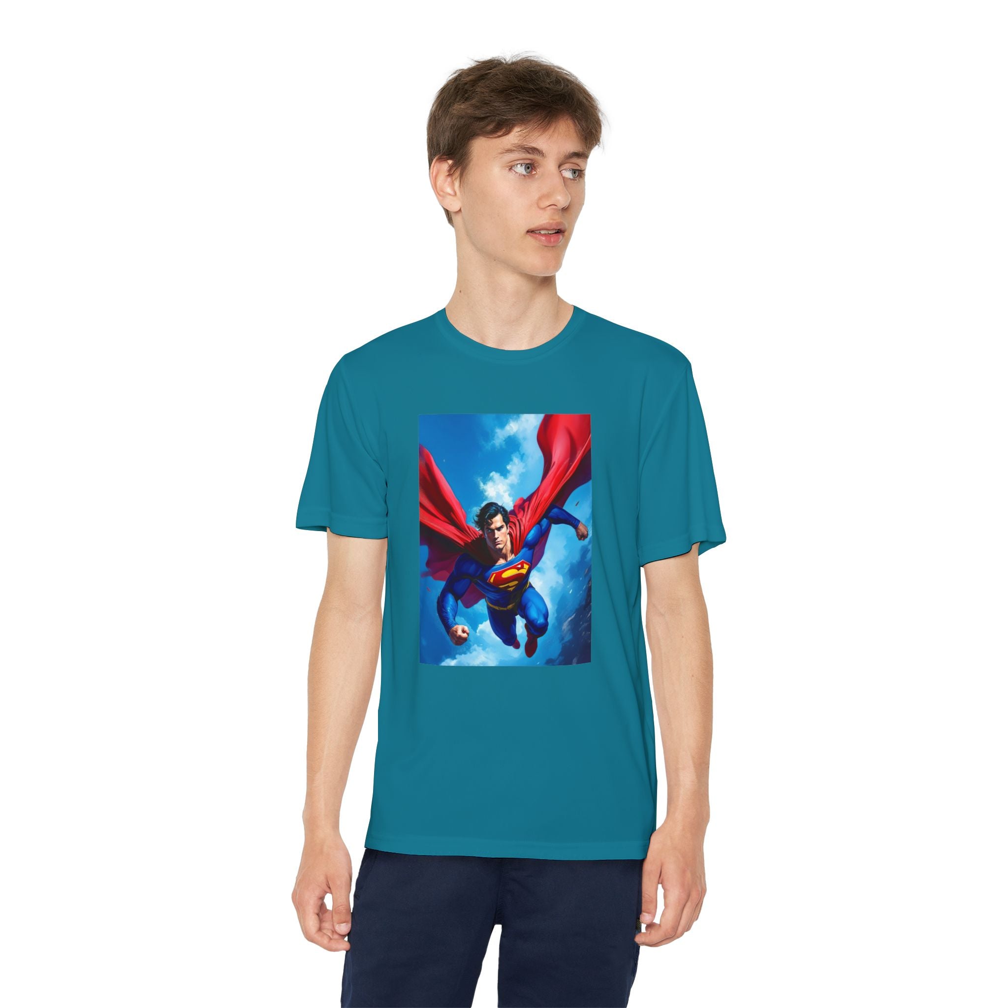 Superman Superhero Marvel T-Shirt, Youth Competitor Tee,  Kids Comic Book Hero Top, Children's Graphic Tee, Youth Super Power T-Shirt