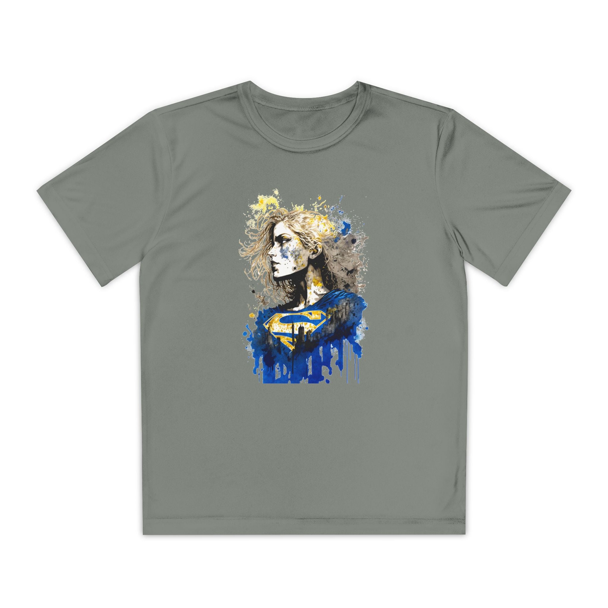 Superhero Youth T-Shirt Sports Graphic Tee, Cool Athletic Shirt for Kids