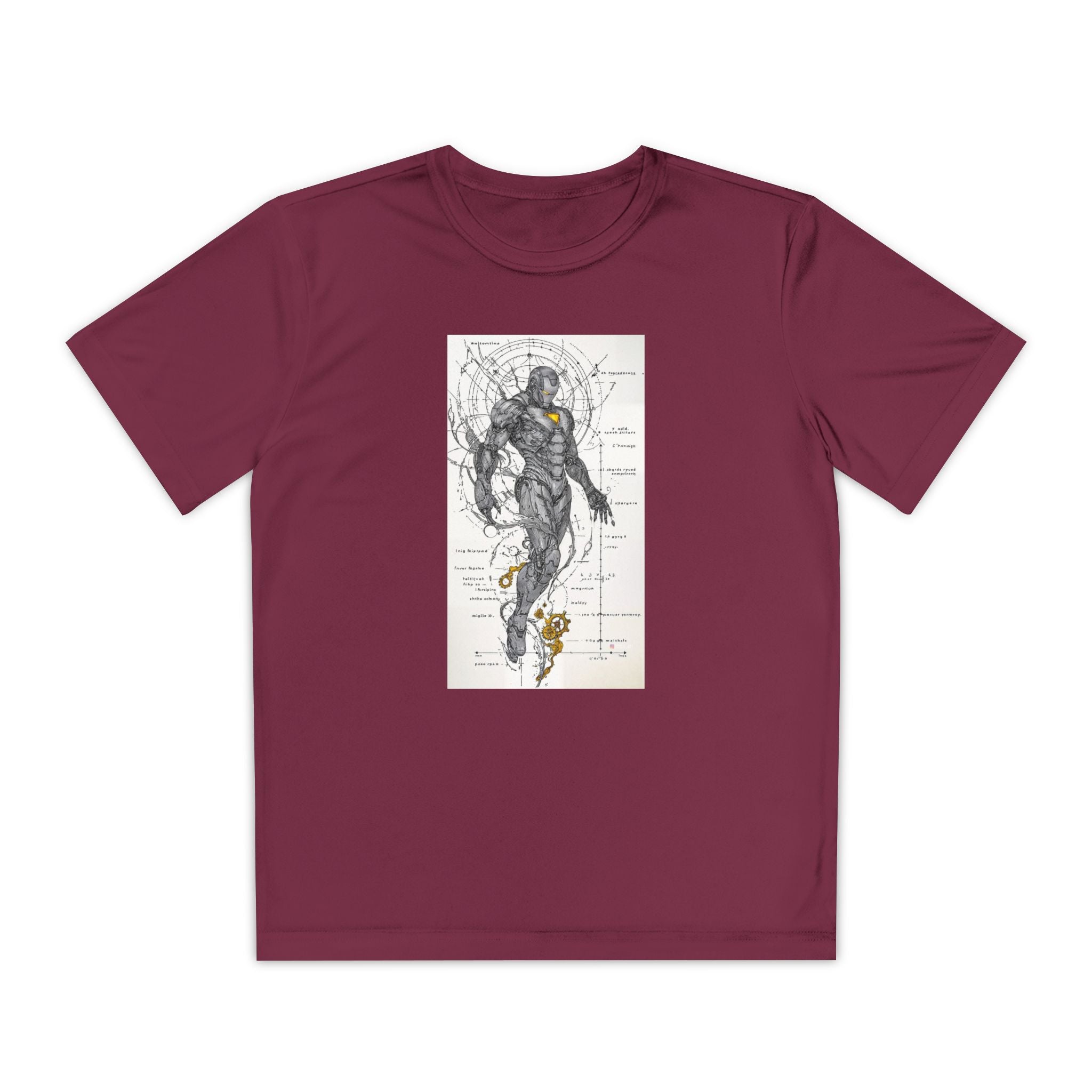 Superhero Youth T-Shirt Sports Graphic Tee, Cool Athletic Shirt for Kids