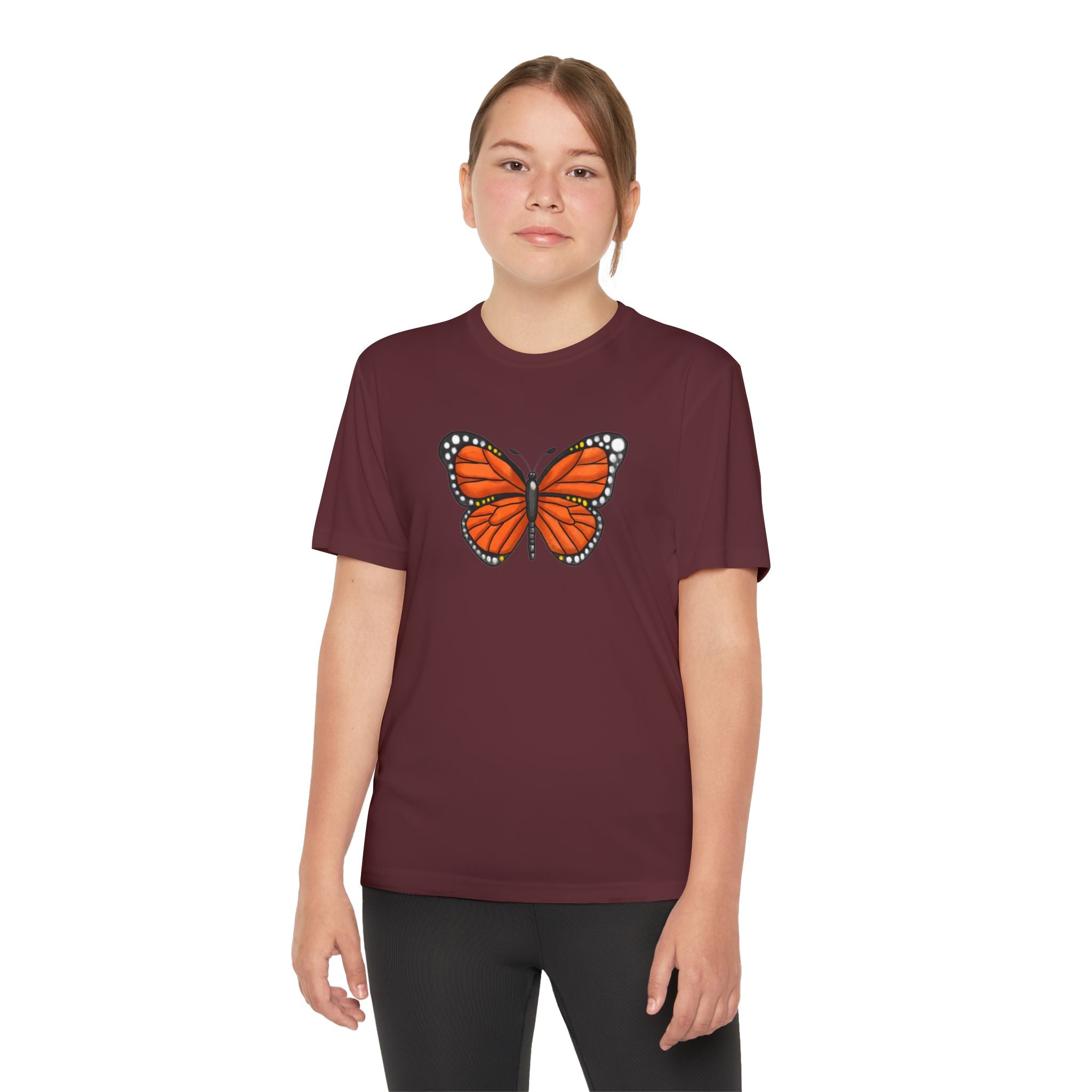 Butterffy Youth T-Shirt Sports Graphic Tee, Cool Athletic Shirt for Kids, Perfect for Sports Events, Team Spirit