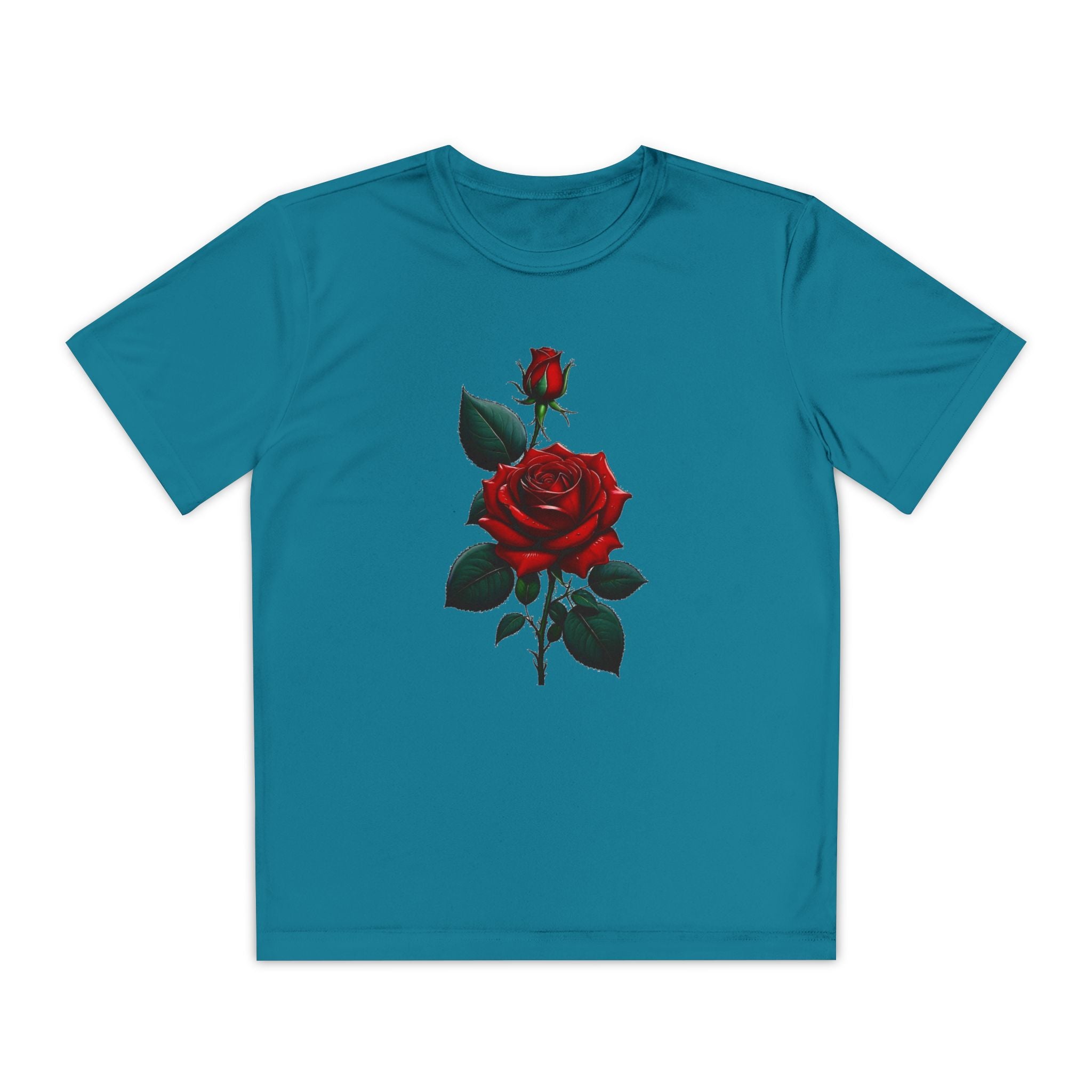 Flower Youth Tshirt, Girls Floral Tee, Kids Spring Shirt, Children's Botanical Top, Teen Blossom T-Shirt