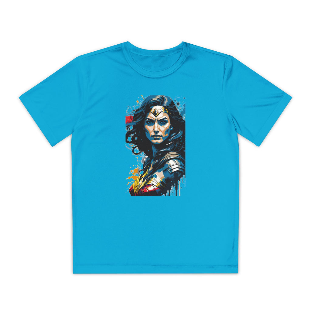 Superhero Youth T-Shirt Sports Graphic Tee, Cool Athletic Shirt for Kids