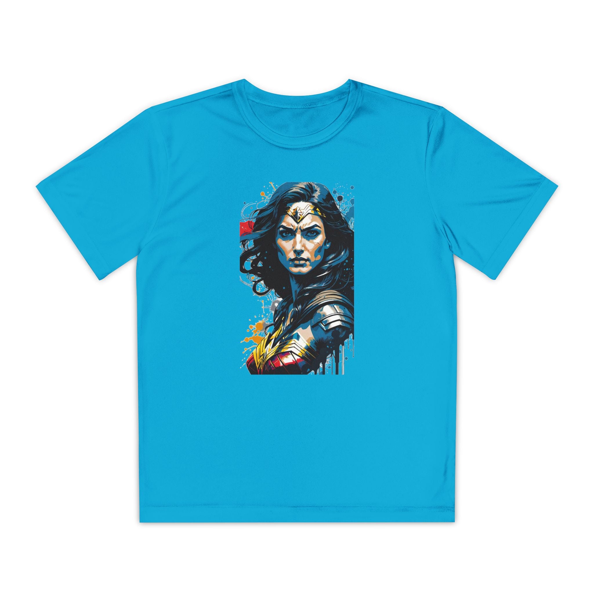 Superhero Youth T-Shirt Sports Graphic Tee, Cool Athletic Shirt for Kids