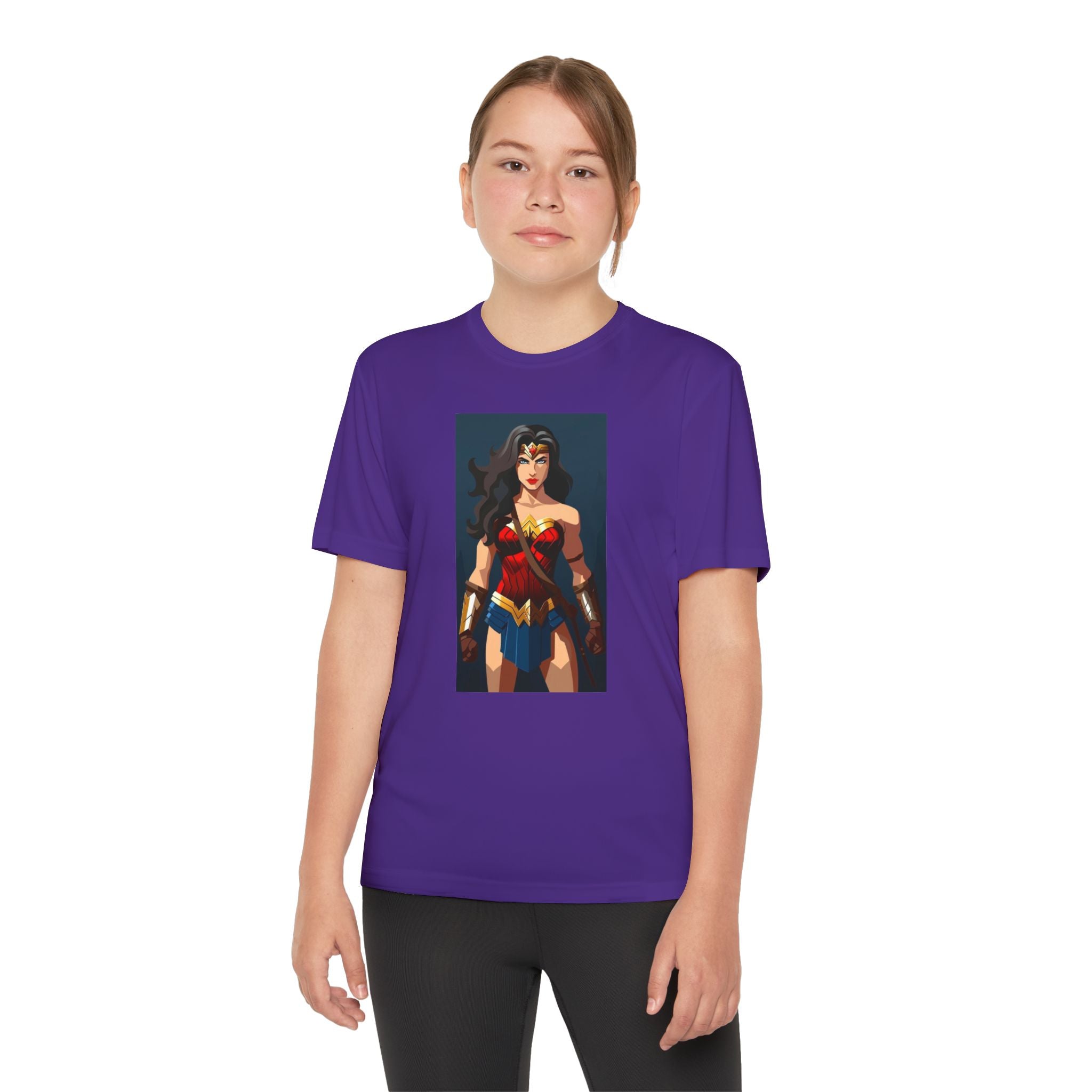 Superhero Youth T-Shirt Sports Graphic Tee, Cool Athletic Shirt for Kids