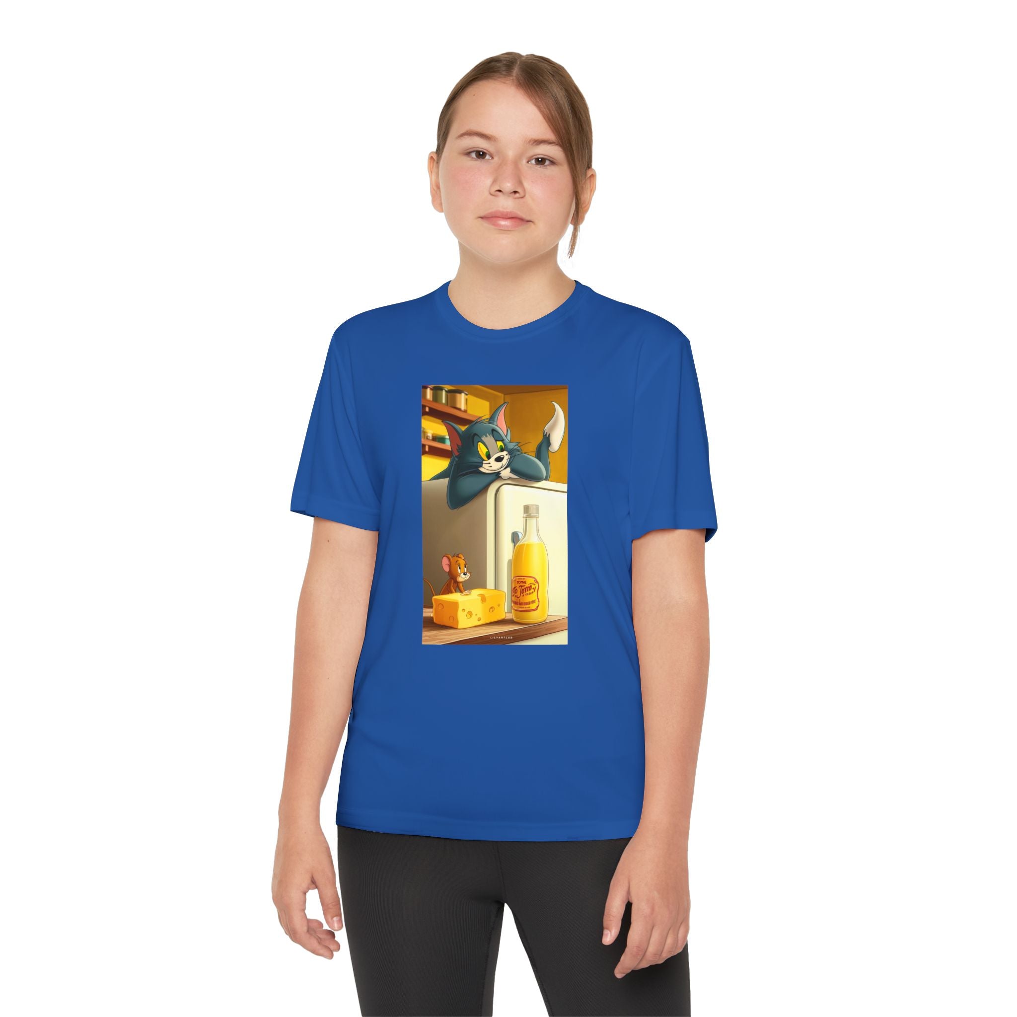 Youth Competitor Tee with Tom And Jerry design, Cartoon Graphic Kid's T-Shirt, Kids Tee, Children's Clothing, Funny Tee for Boys and Girls