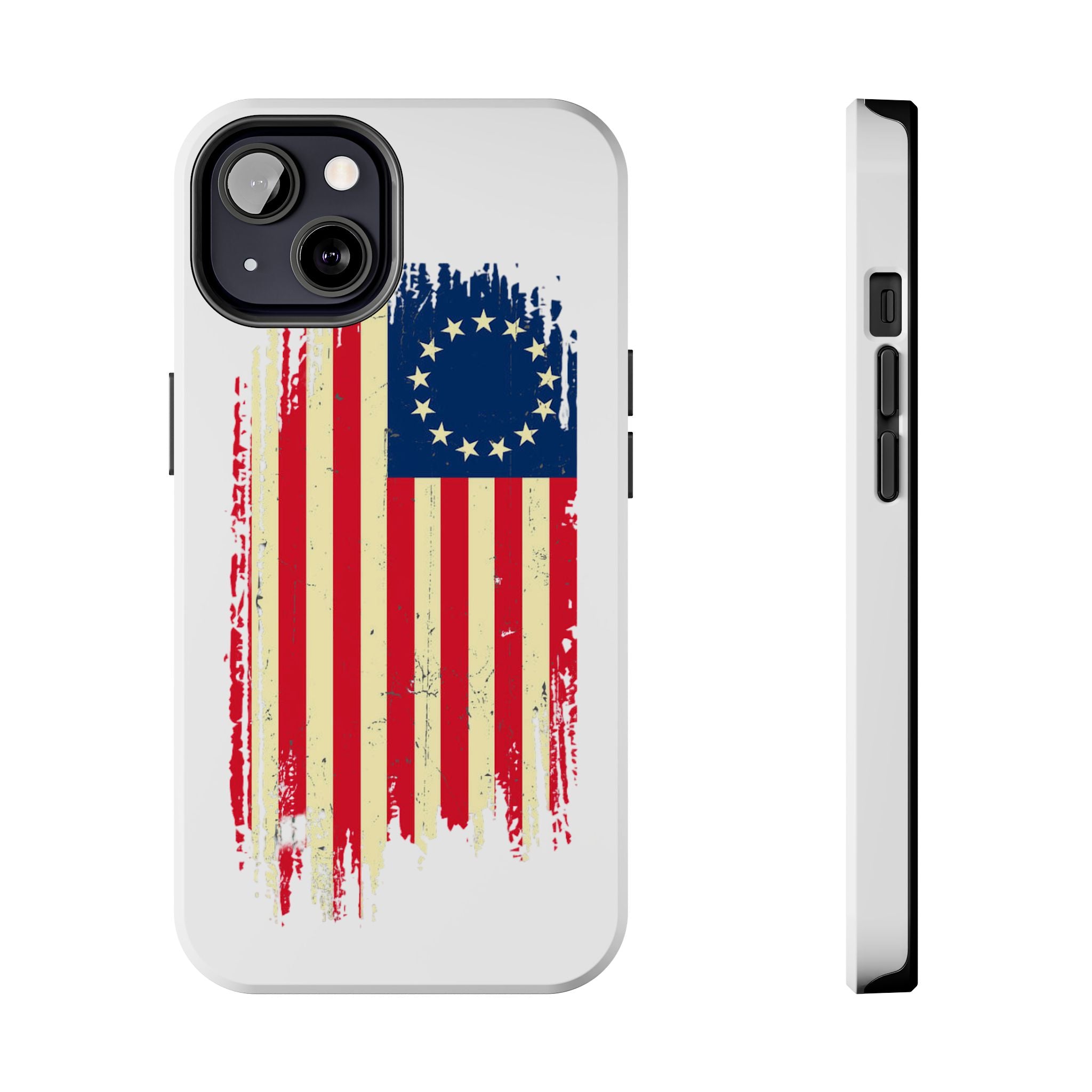 Patriotic Phone Cases with Vintage Flag Design, Tough Case for Independence Day, Memorial Day, 4th of July, Gift for Veterans, USA Pride