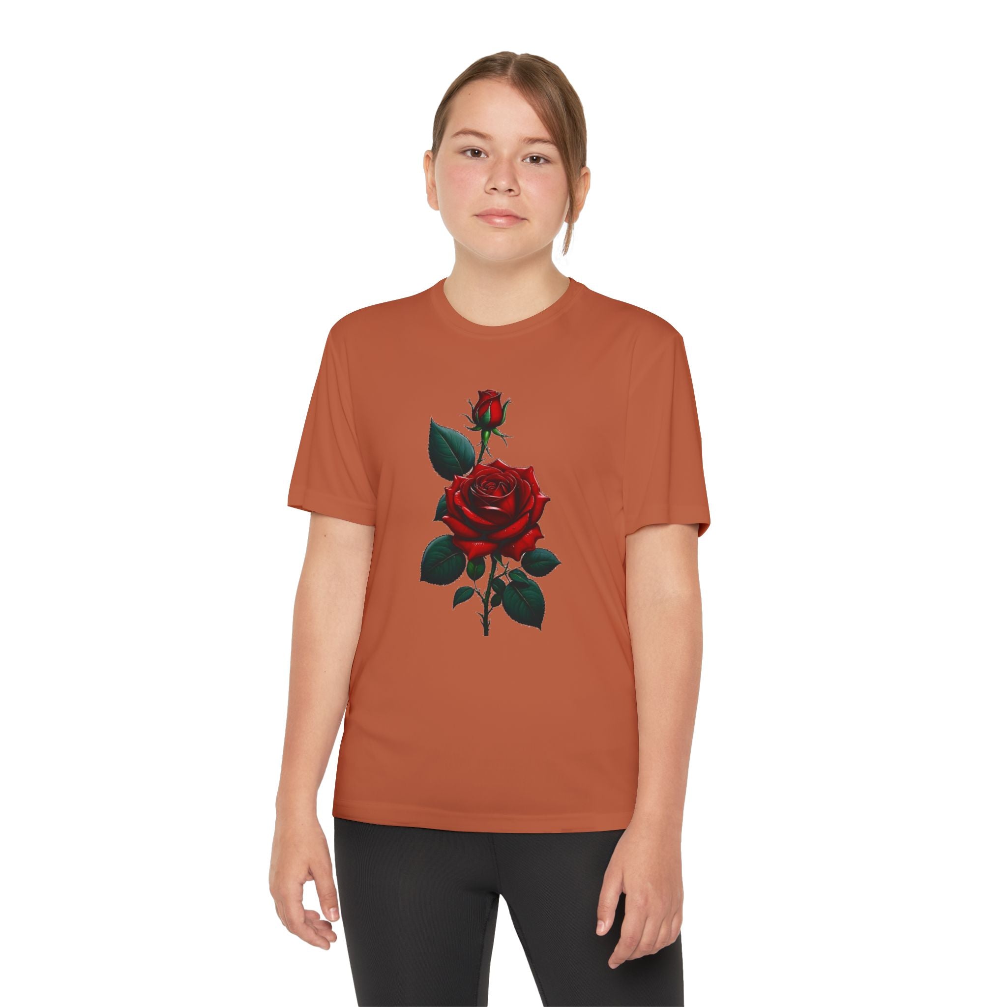 Flower Youth Tshirt, Girls Floral Tee, Kids Spring Shirt, Children's Botanical Top, Teen Blossom T-Shirt