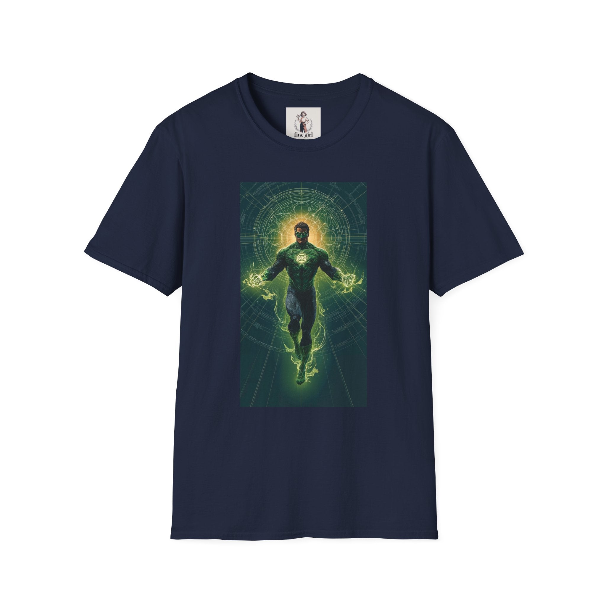 Green Lantern Superhero Marvel Unisex Softstyle T-Shirt, Comic Book Tee, Graphic Novel Shirt, Geeky Clothing, Cosplay Costume Top